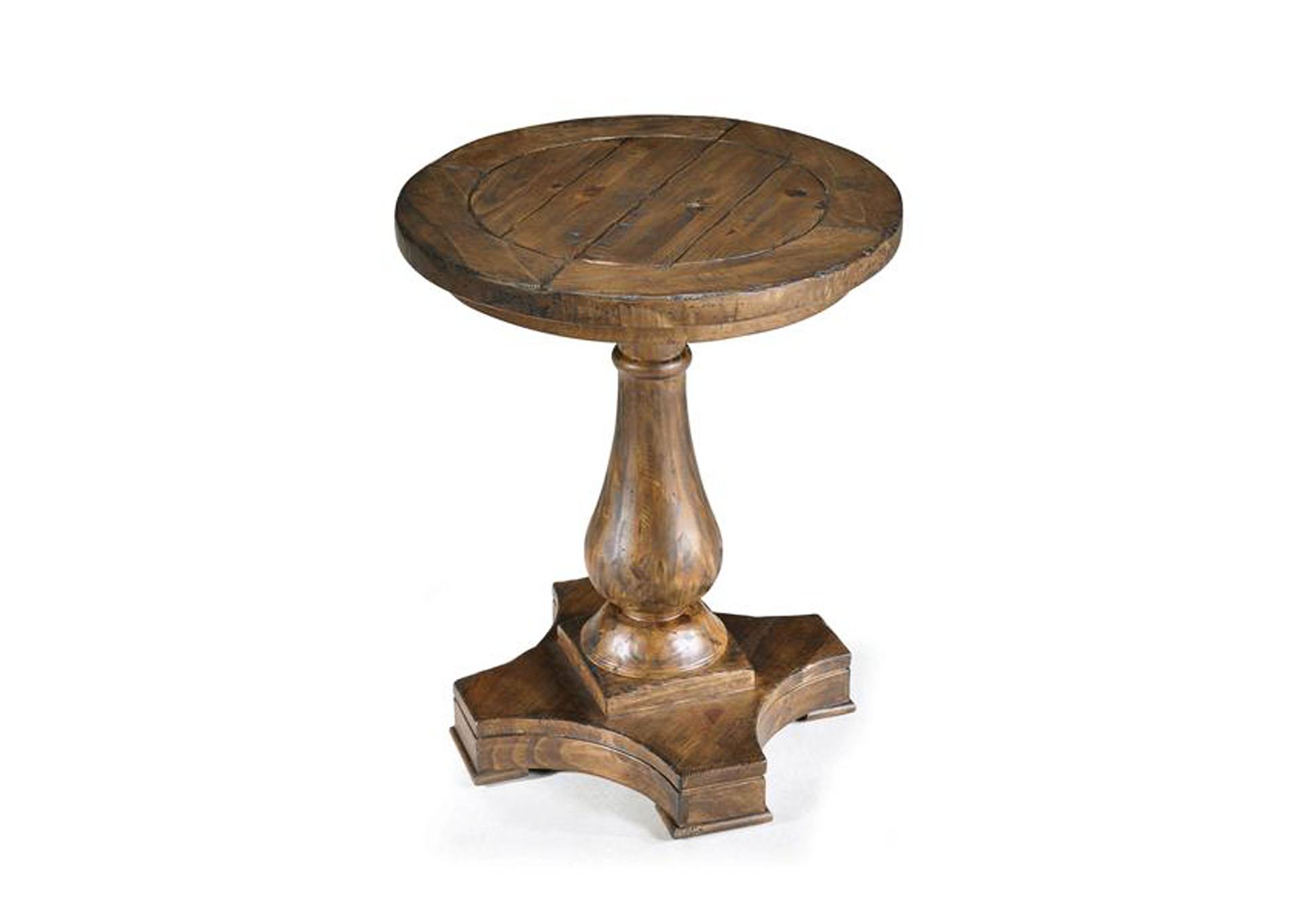 Densbury Natural pine Round Accent End Table,Magnussen
