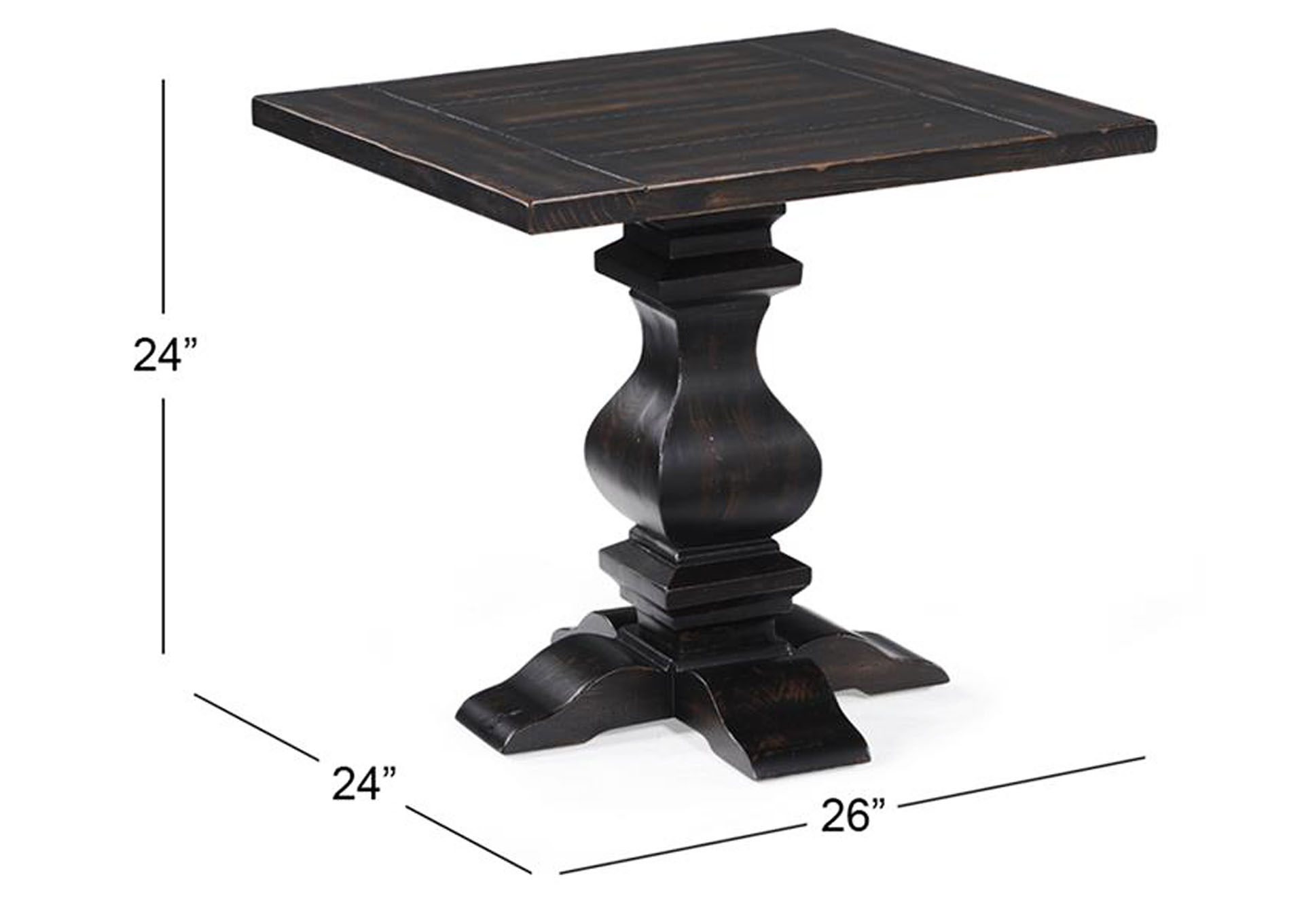 Rossington Ebony Rectangular End Table,Magnussen