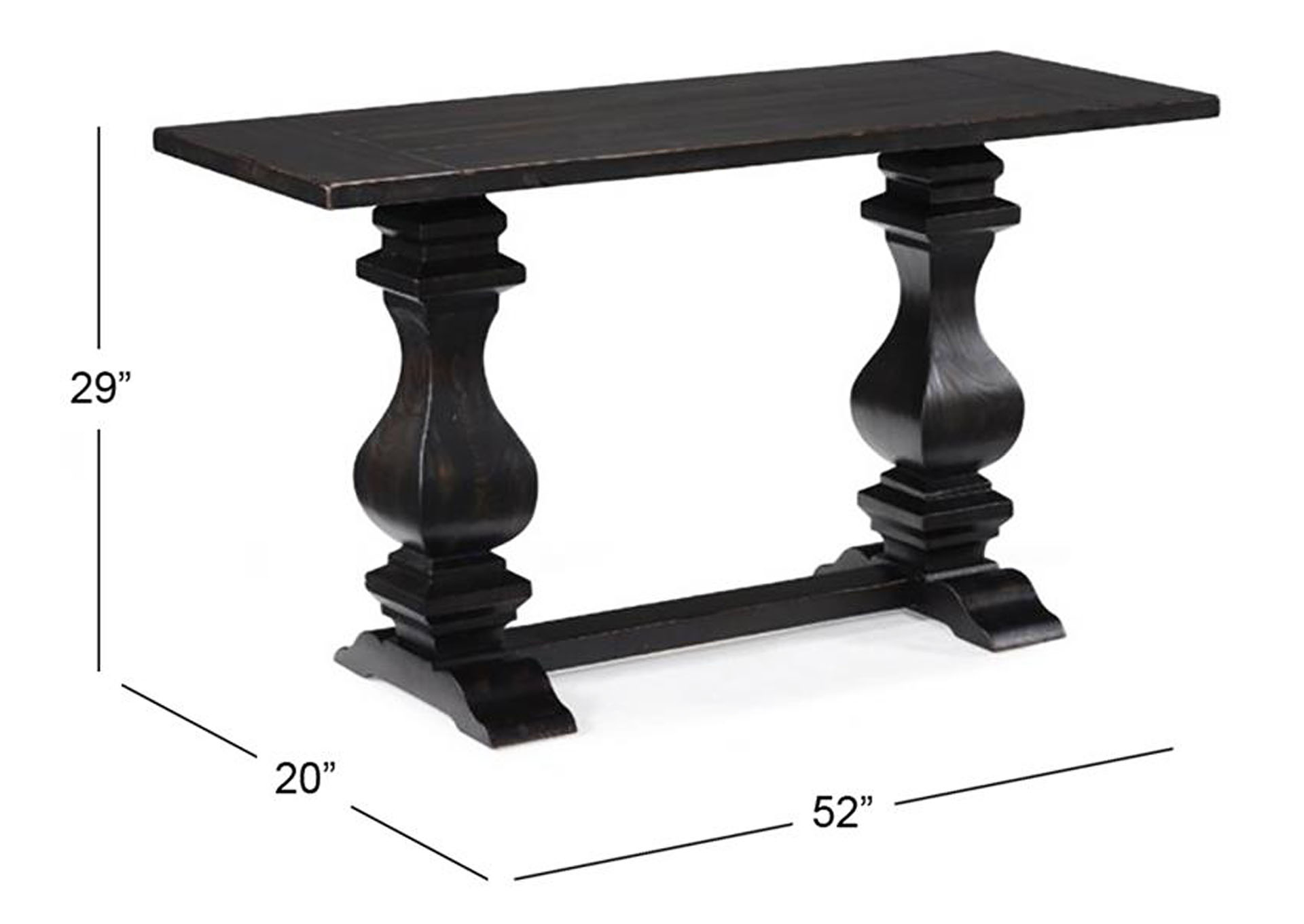 Rossington Ebony Rectangular Sofa Table,Magnussen