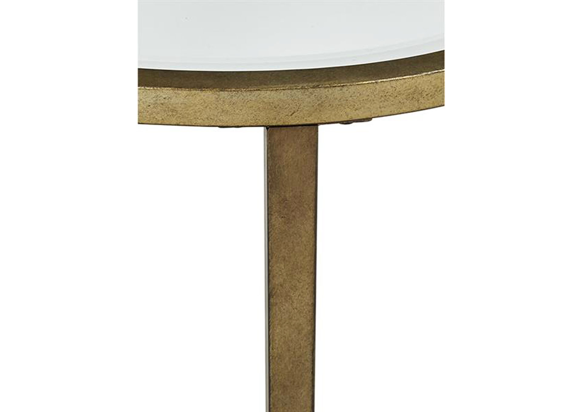 Copia Antique Silver Oval End Table,Magnussen