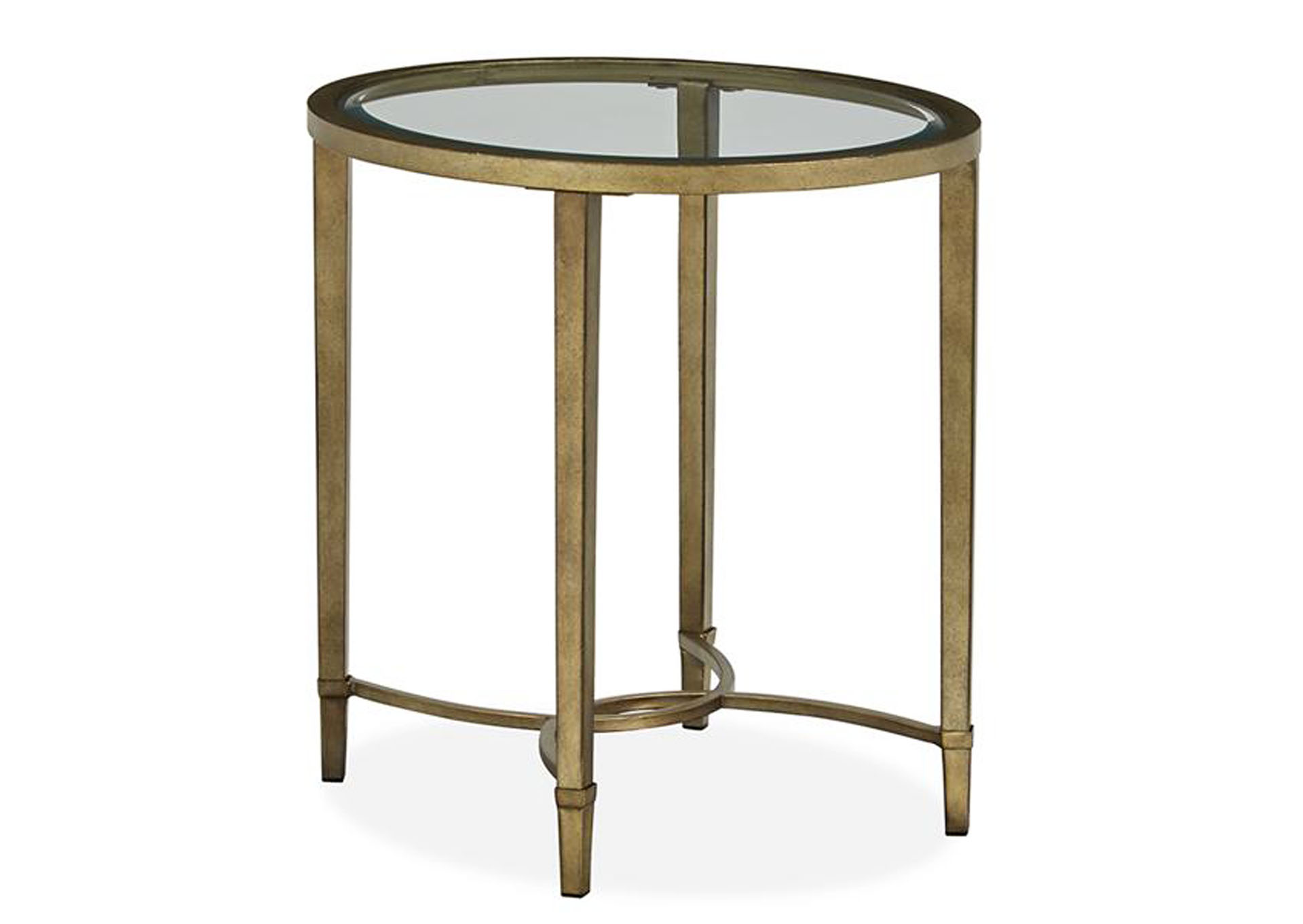 Copia Antique Silver Oval End Table,Magnussen