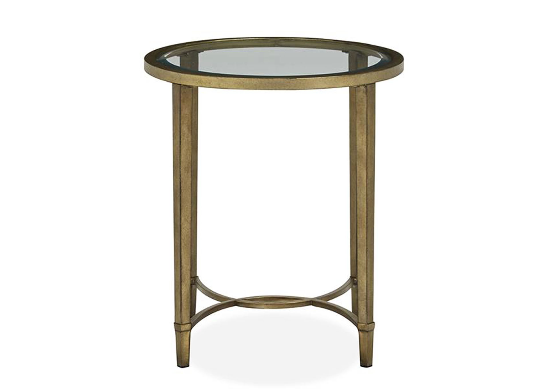 Copia Antique Silver Oval End Table,Magnussen