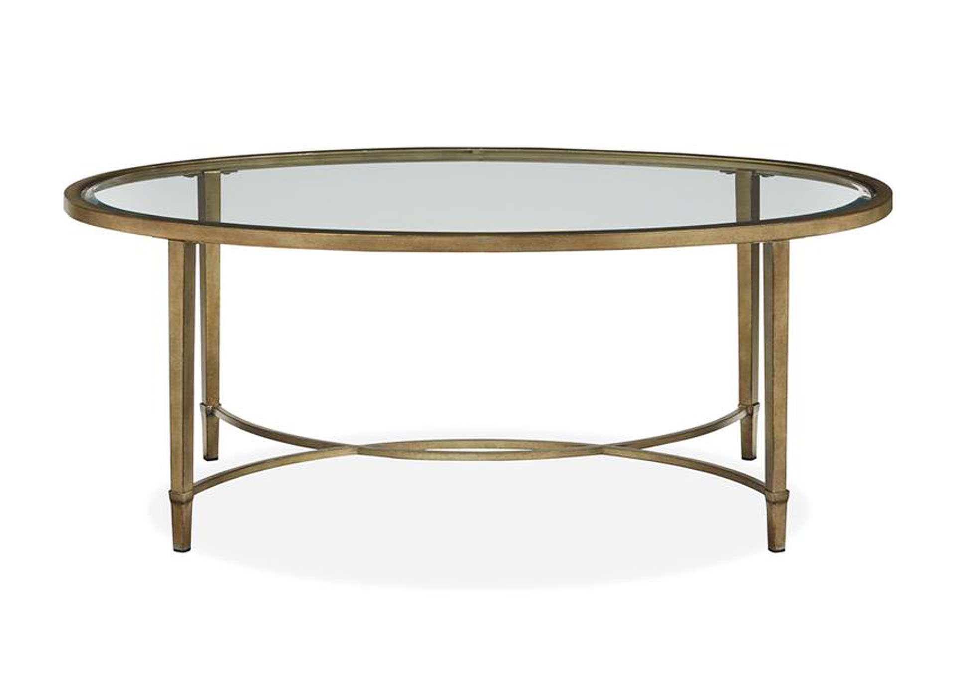 Copia Antique Silver Oval Cocktail Table,Magnussen
