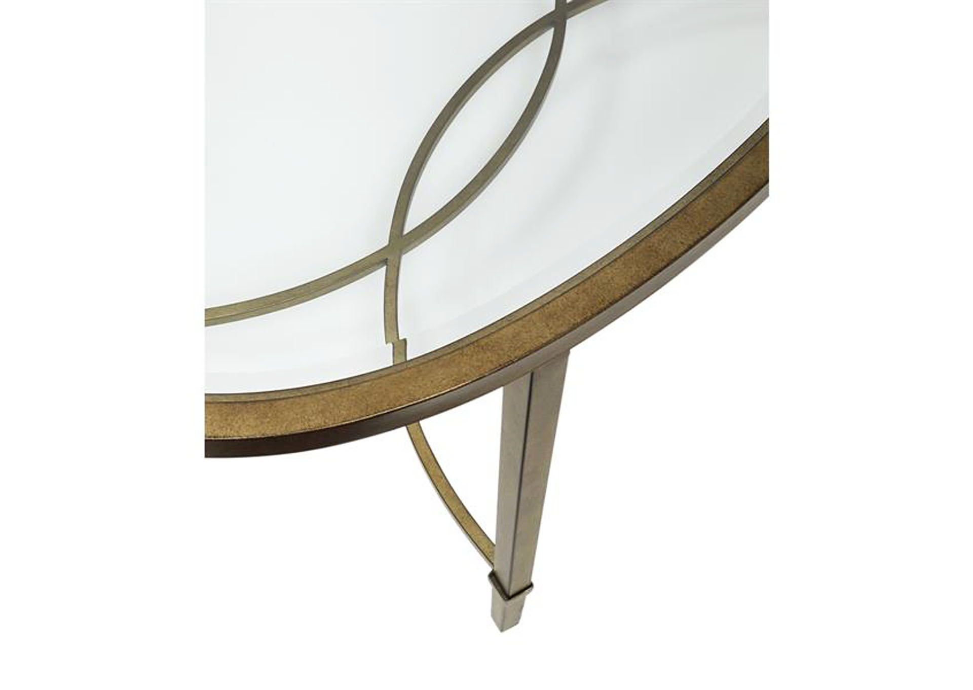 Copia Antique Silver Oval Cocktail Table,Magnussen