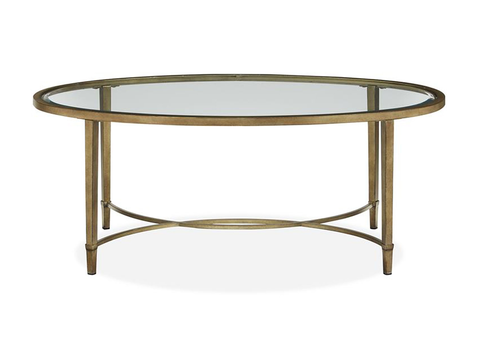 Copia Antique Silver Oval Cocktail Table,Magnussen