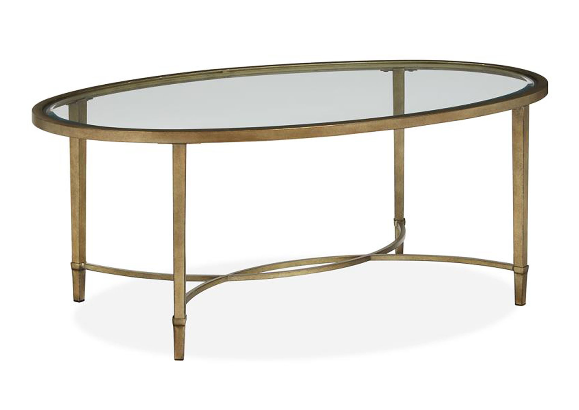 Copia Antique Silver Oval Cocktail Table,Magnussen