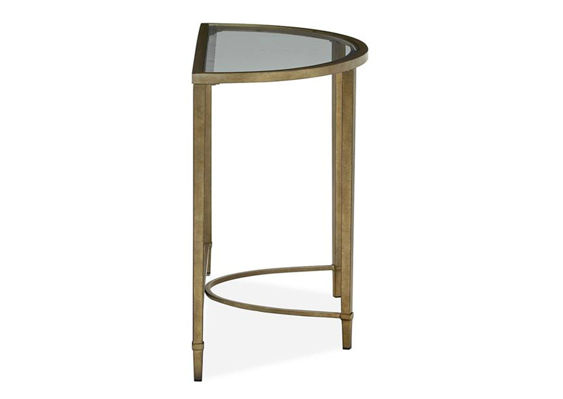 Copia Antique Silver Demilune Sofa Table,Magnussen