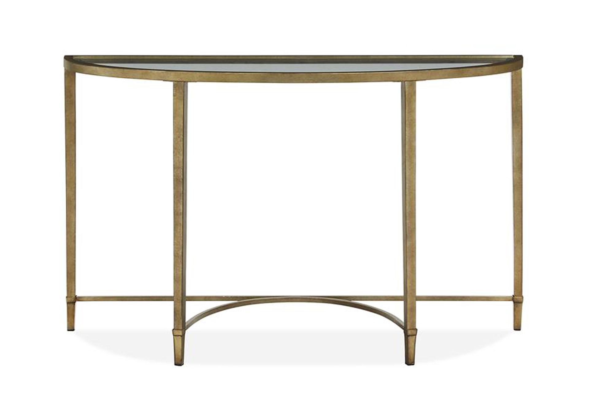 Copia Antique Silver Demilune Sofa Table,Magnussen