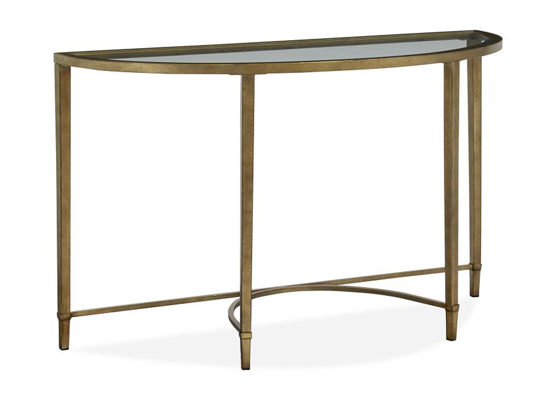 Copia Antique Silver Demilune Sofa Table,Magnussen