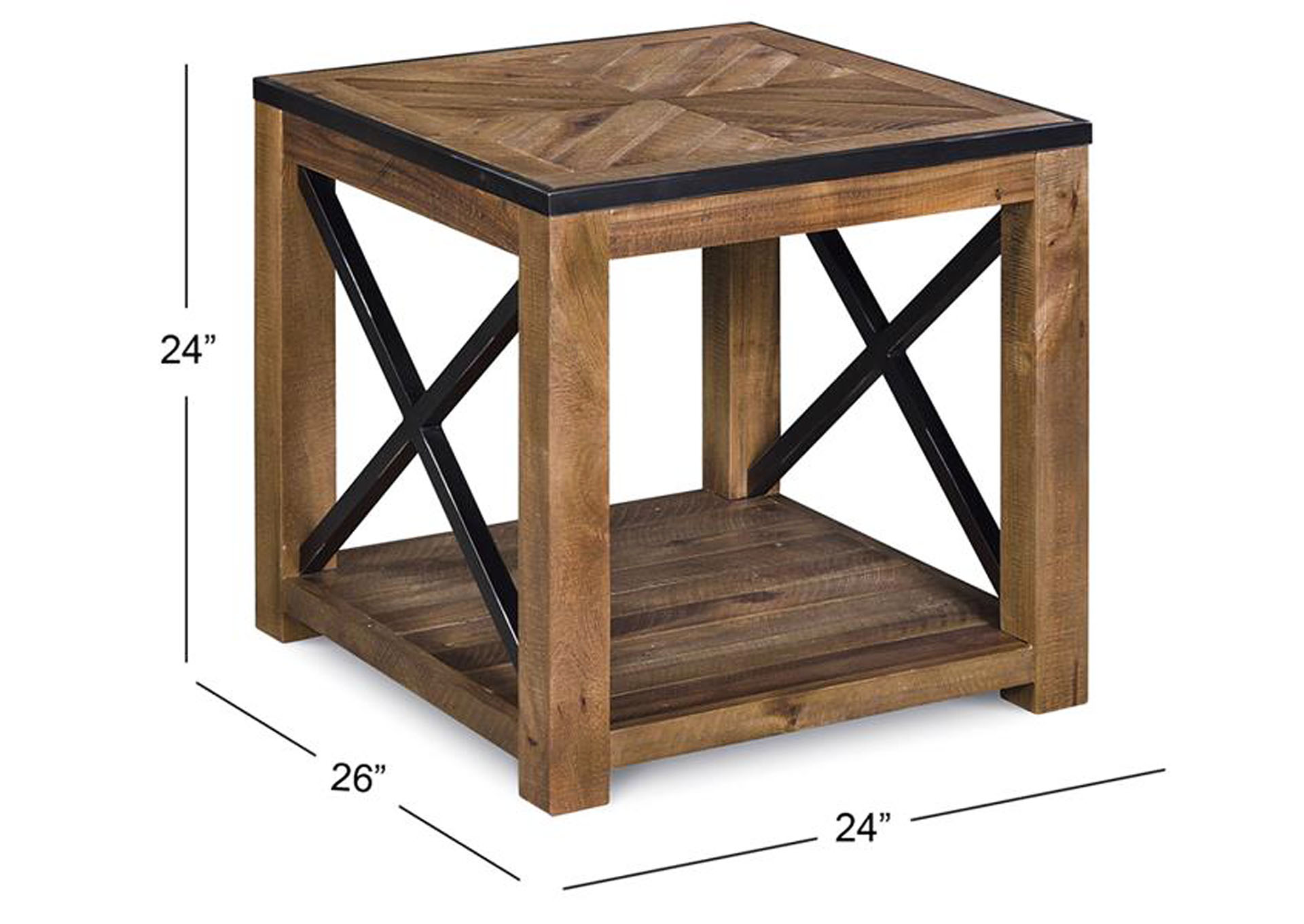 Penderton Natural Sienna Rectangular End Table,Magnussen