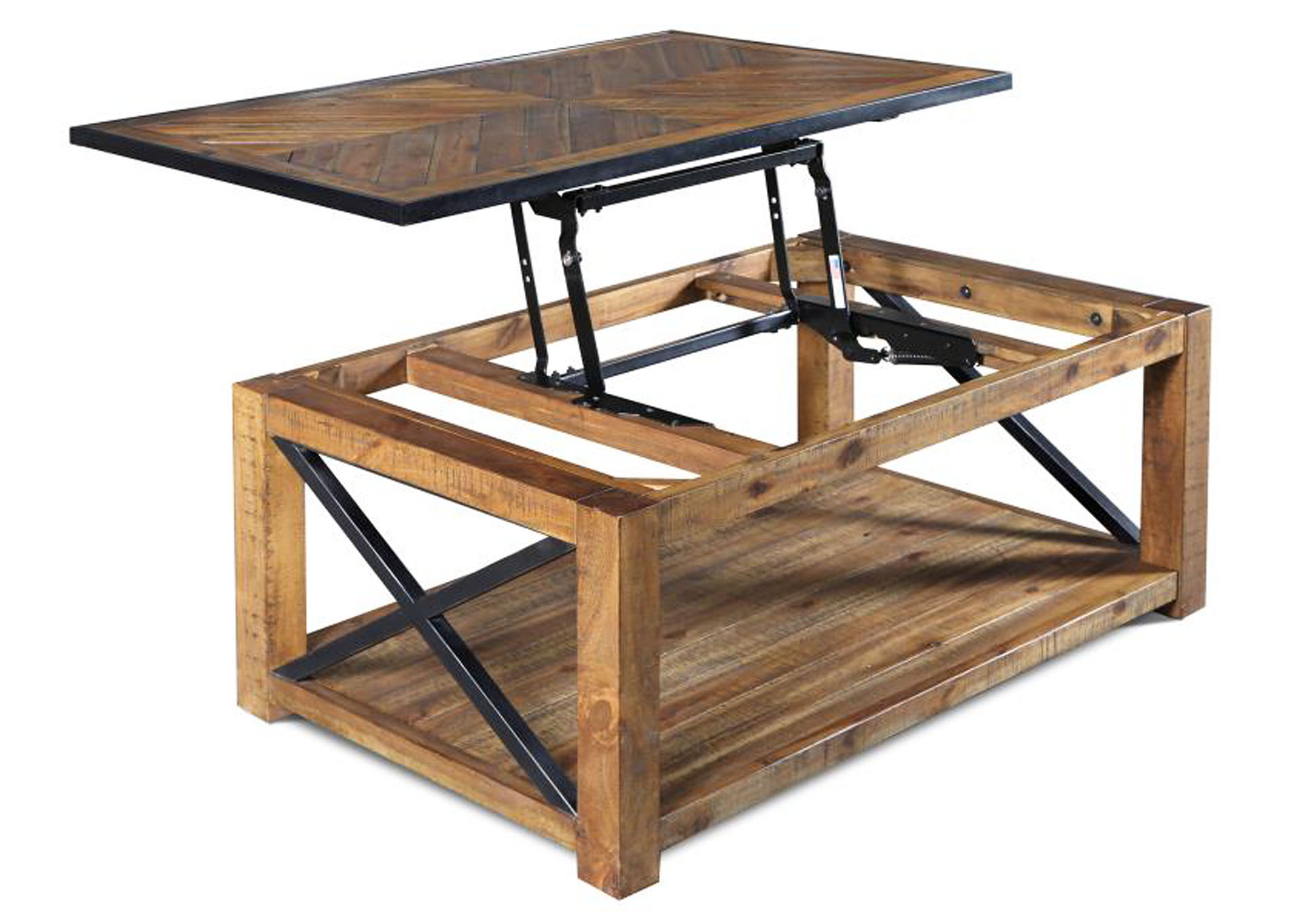 Penderton Natural Sienna Lift Top Cocktail Table (w/Casters),Magnussen