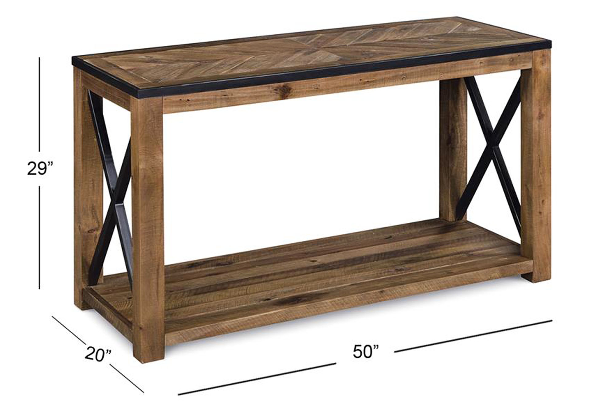 Penderton Natural Sienna Rectangular Sofa Table,Magnussen