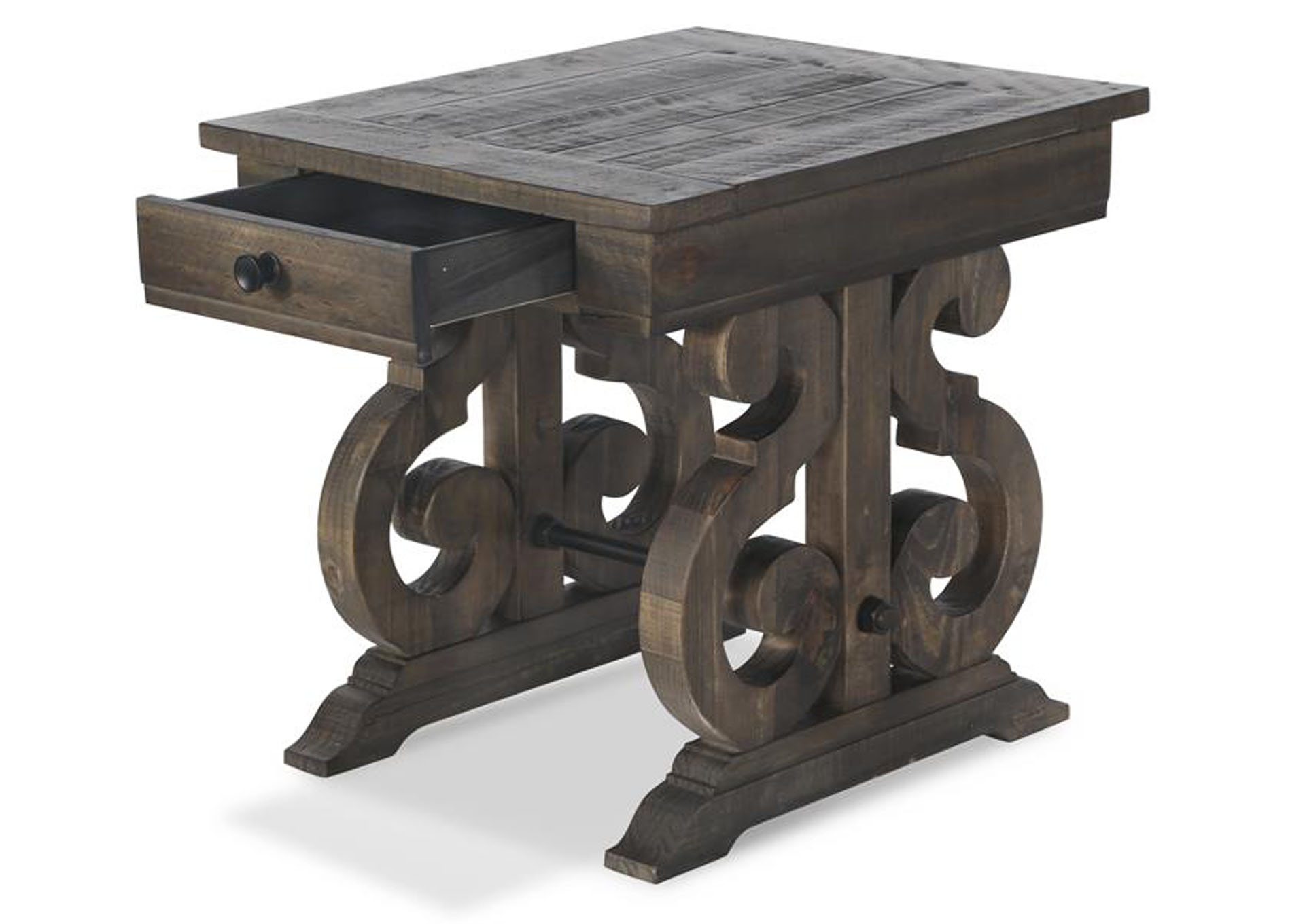 Bellamy Peppercorn Rectangular End Table,Magnussen