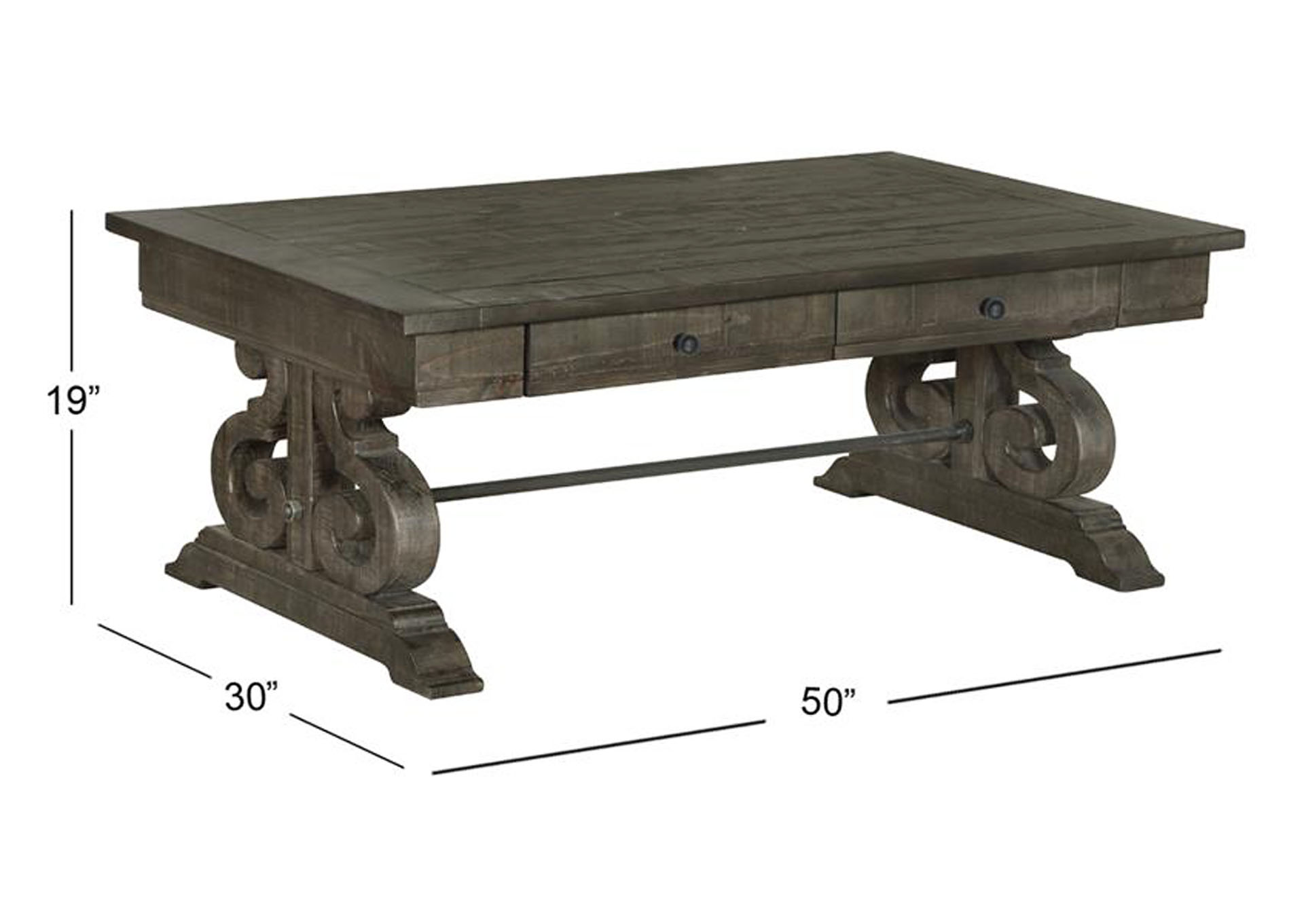 Bellamy Peppercorn Rectangular Cocktail Table,Magnussen