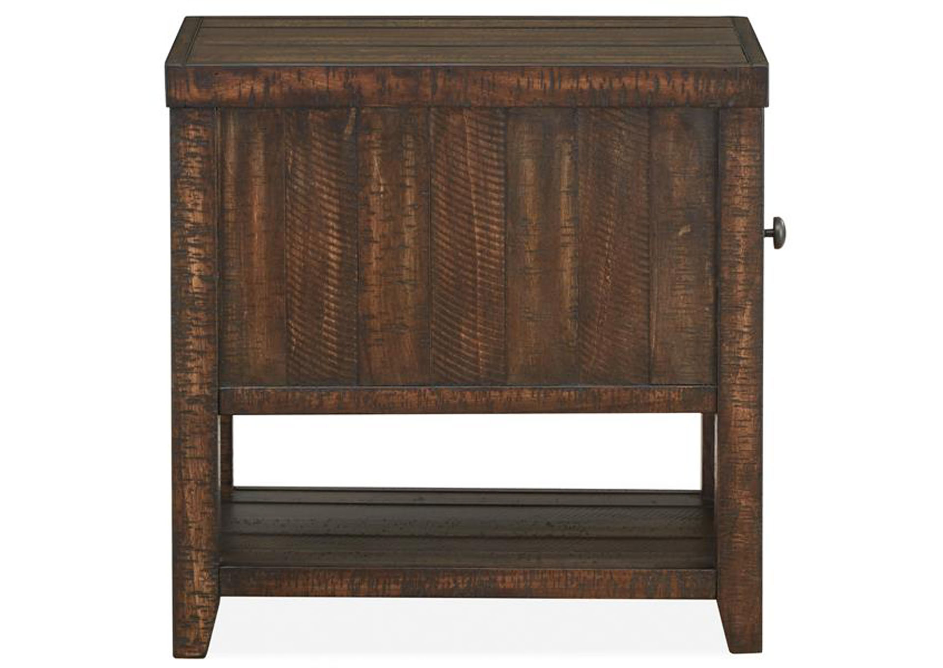 Caitlyn Dark Poplar Rectangular Chairside End Table,Magnussen