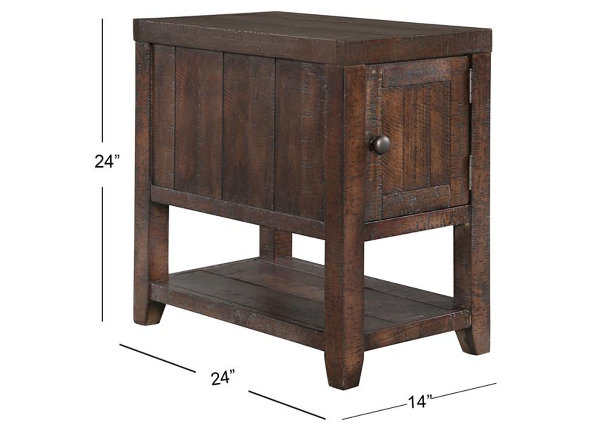 Caitlyn Dark Poplar Rectangular Chairside End Table,Magnussen
