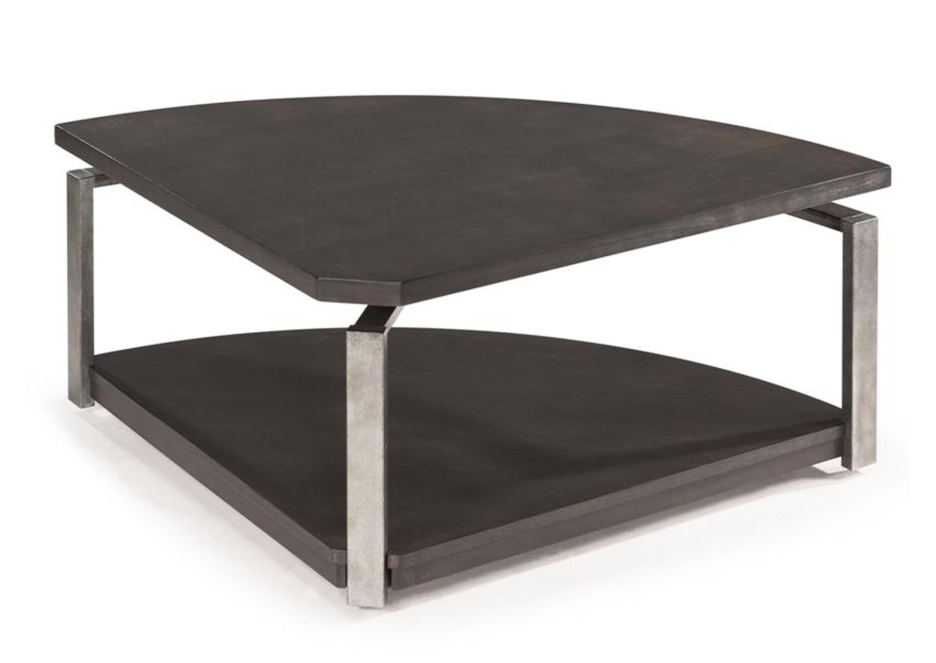 Alton Platinum Charcoal Pie Shaped Cocktail Table (w/Casters),Magnussen