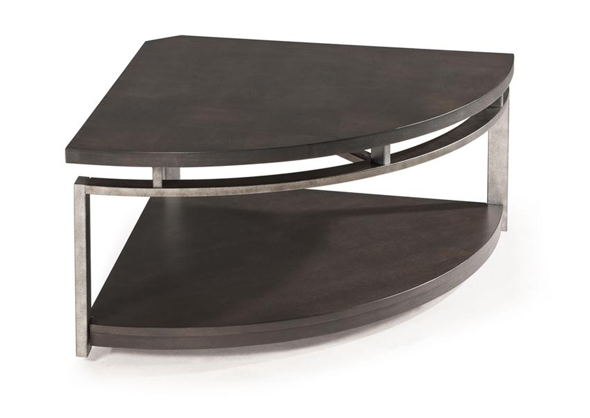 Alton Platinum Charcoal Pie Shaped Cocktail Table (w/Casters),Magnussen