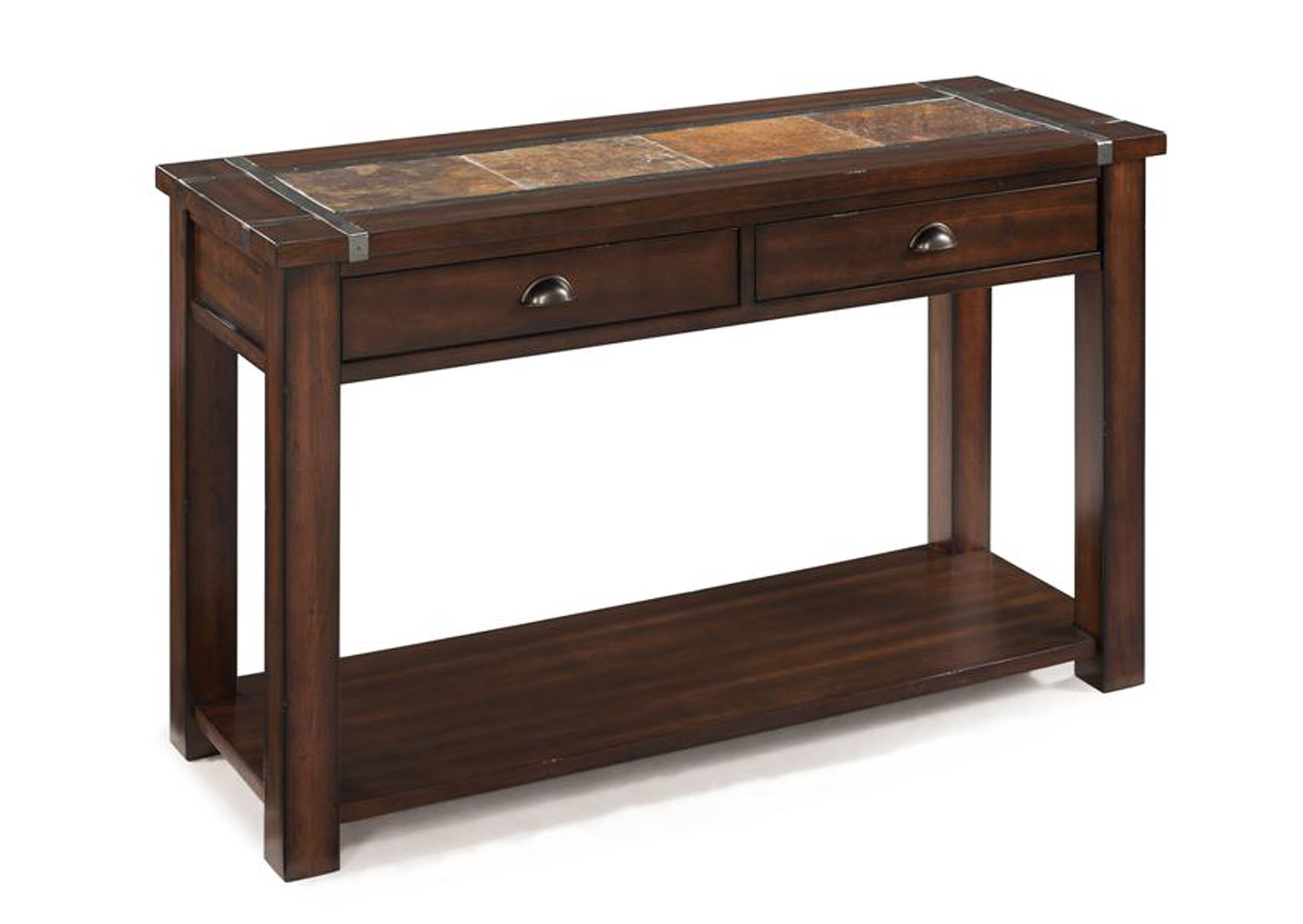 Roanoke Cherry & Slate Rectangular Sofa Table,Magnussen