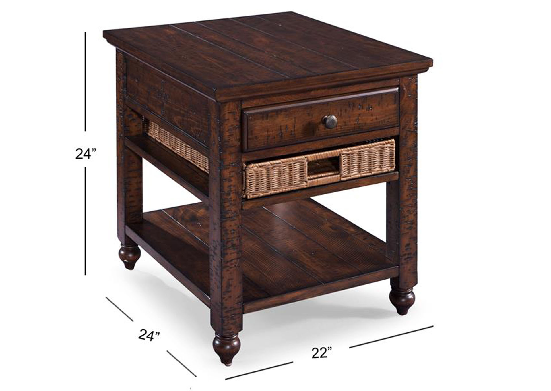 Cottage Lane Coffee Rectangular End Table,Magnussen