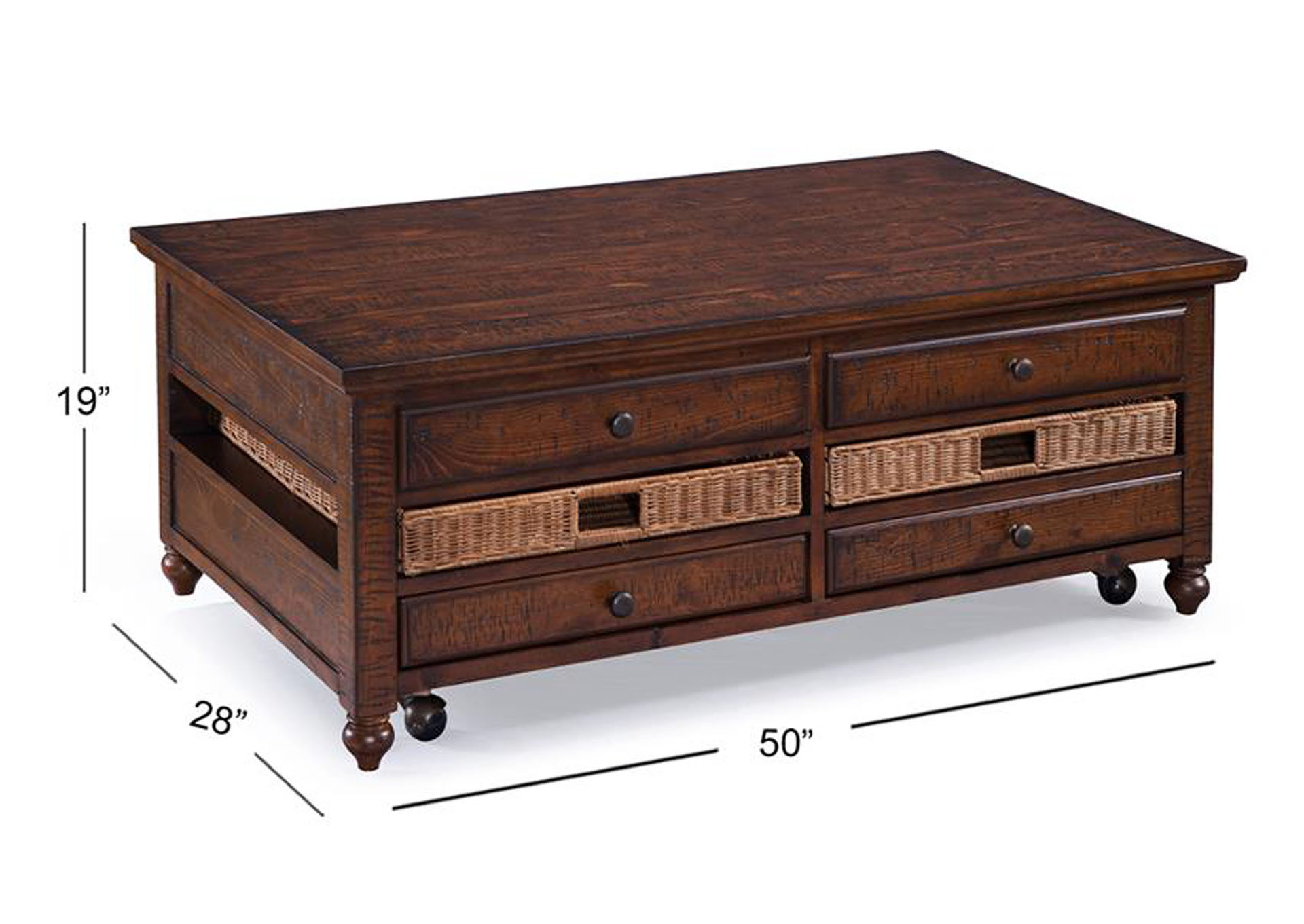 Cottage Lane Coffee Rectangular Lift Top Cocktail Table,Magnussen