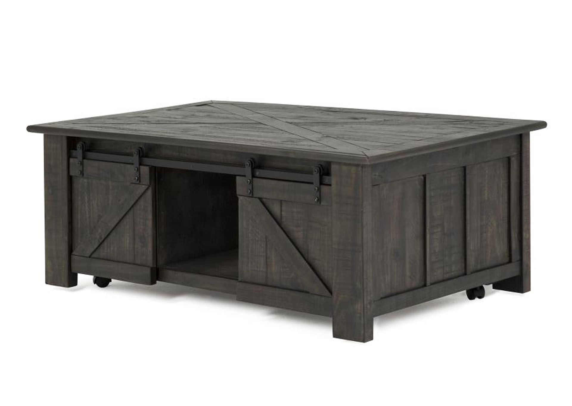 Garrett Weathered Charcoal Rectangular Lift Top Cocktail Table w/Casters,Magnussen