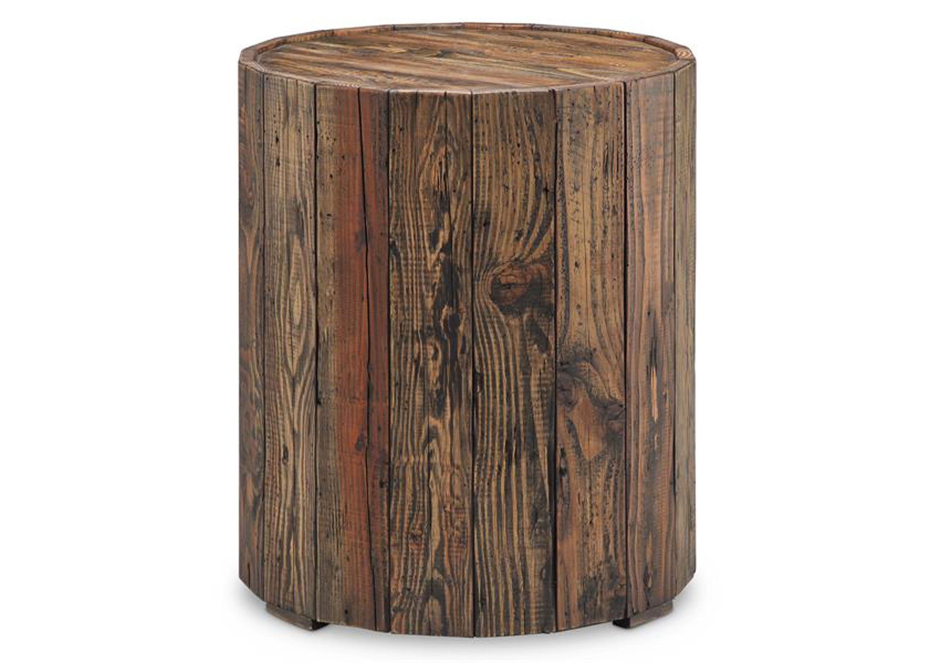 Dakota Rustic Pine Round End Table,Magnussen