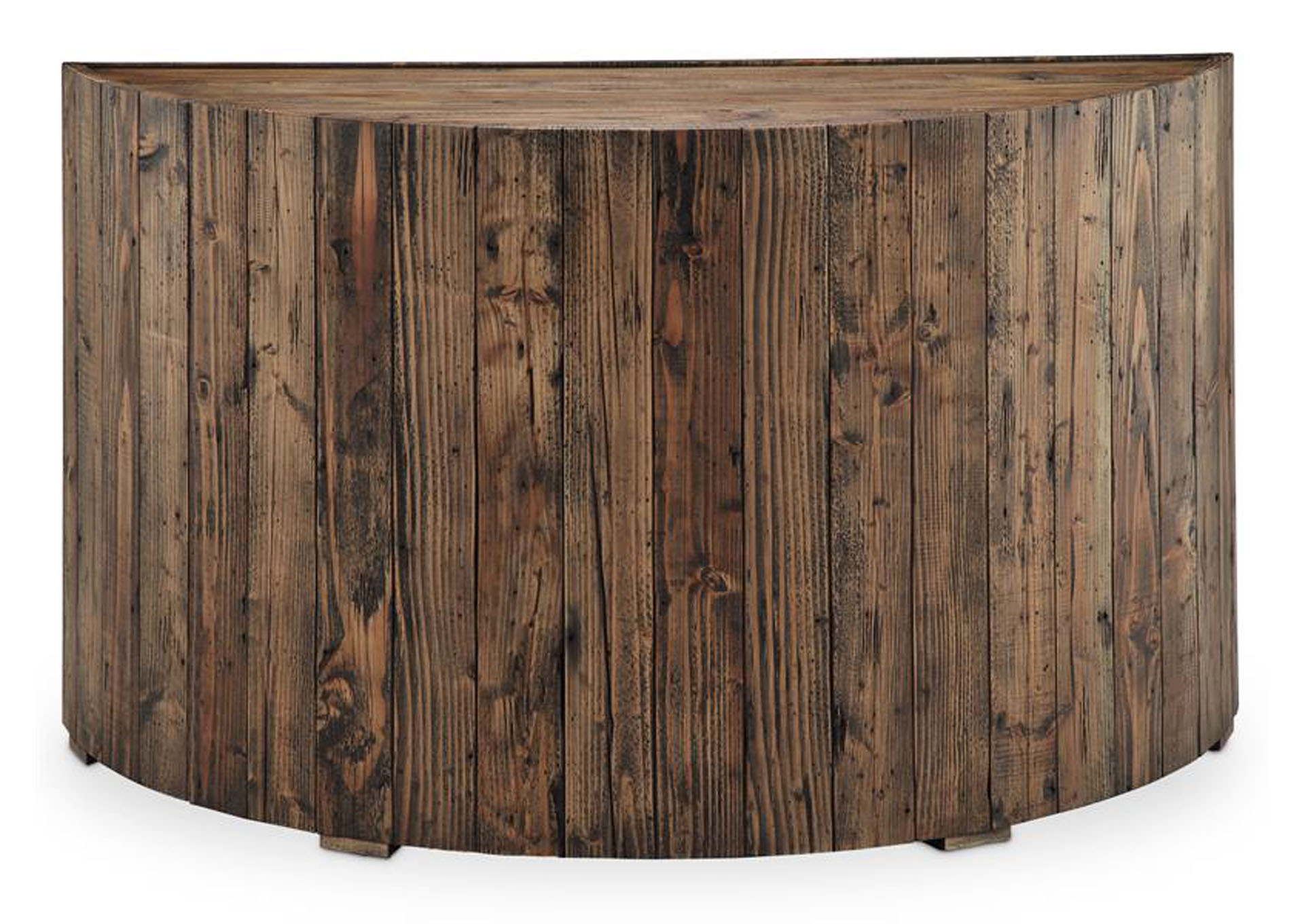 Dakota Rustic Pine Demilune Sofa Table,Magnussen