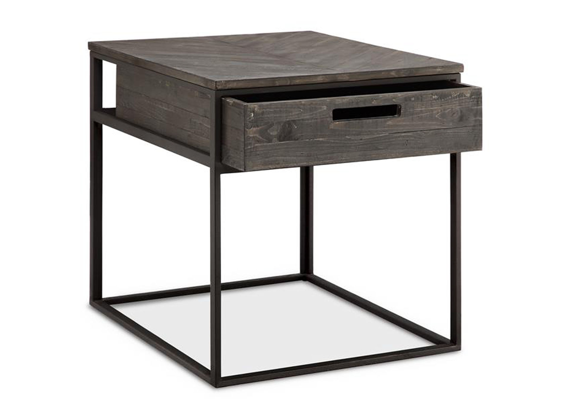 Claremont Weathered Charcoal Rectangular End Table,Magnussen