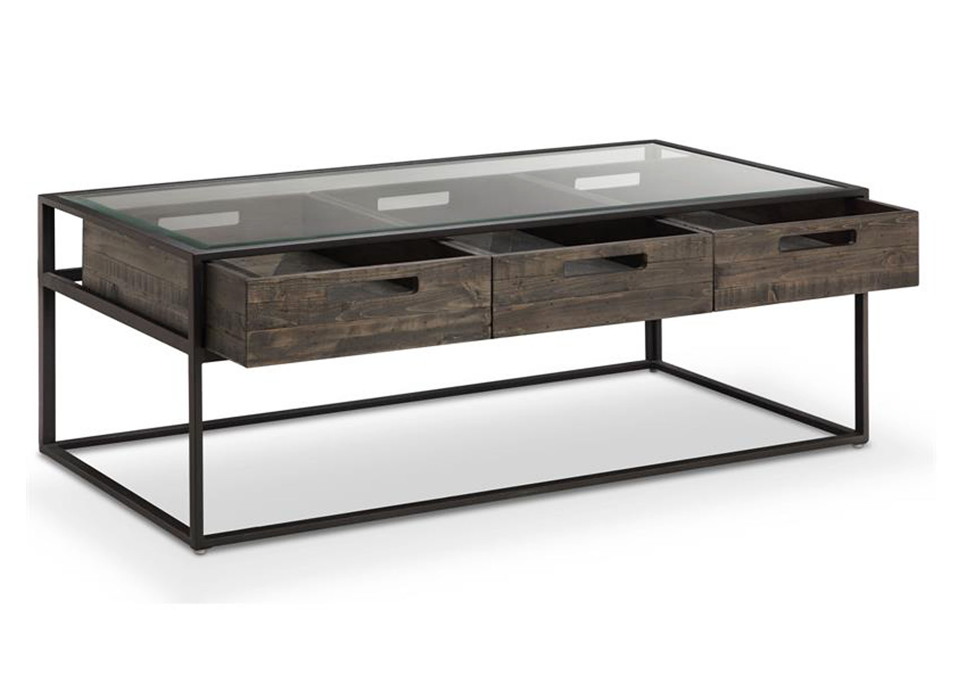 Claremont Weathered Charcoal Rectangular Cocktail Table,Magnussen