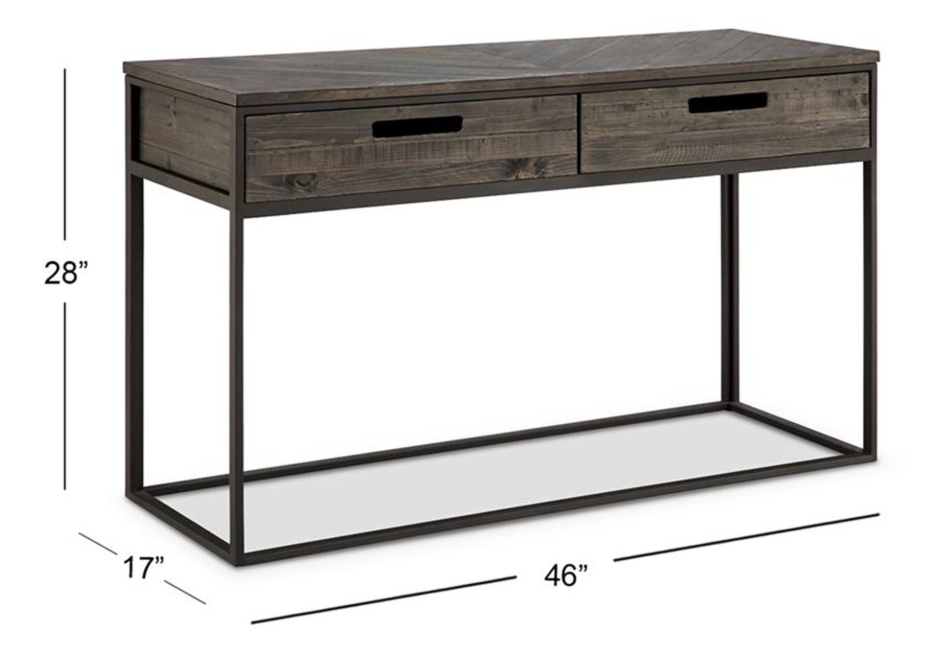Claremont Weathered Charcoal Rectangular Sofa Table,Magnussen
