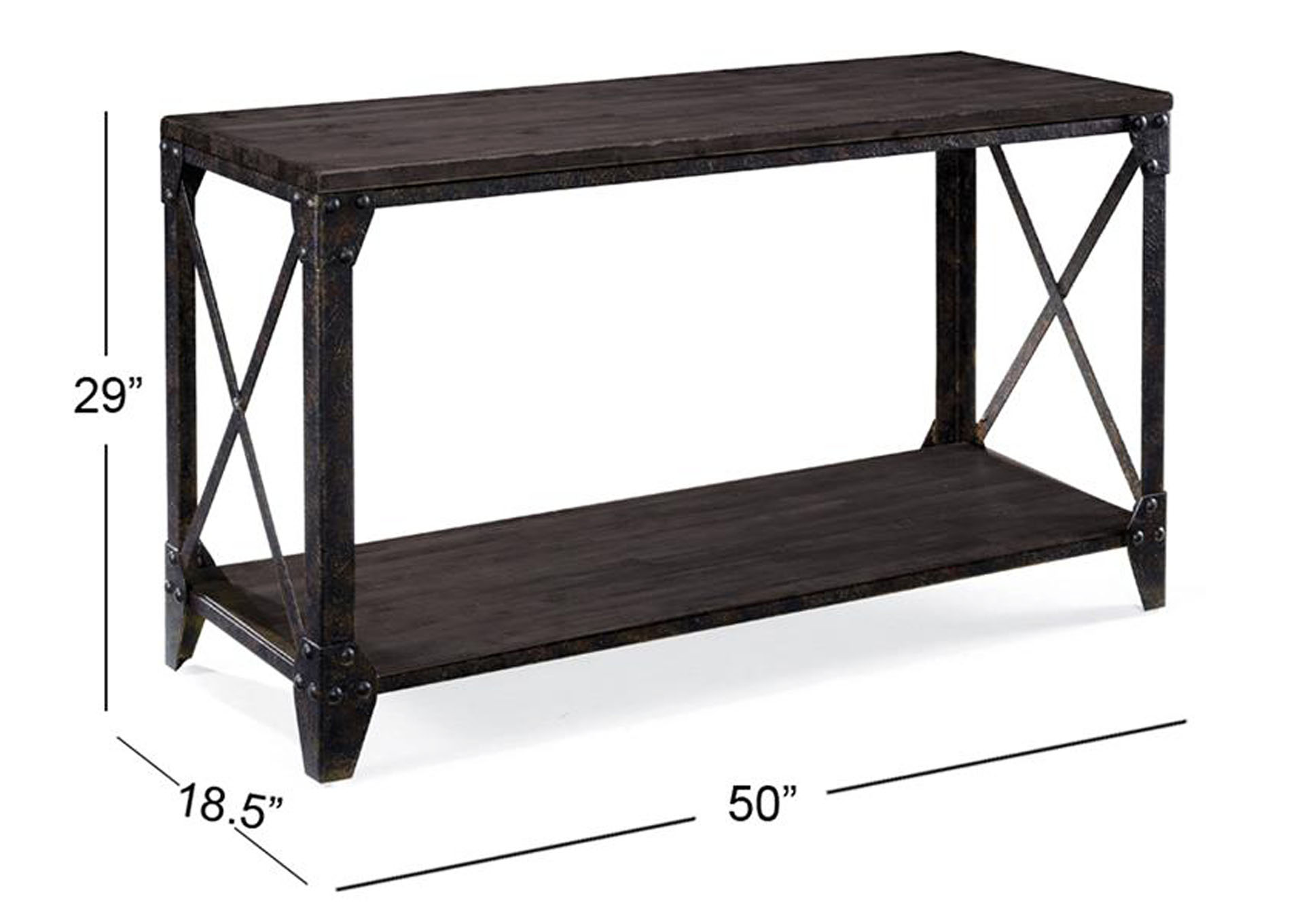 Milford Weathered Charcoal Rectangular Sofa Table,Magnussen