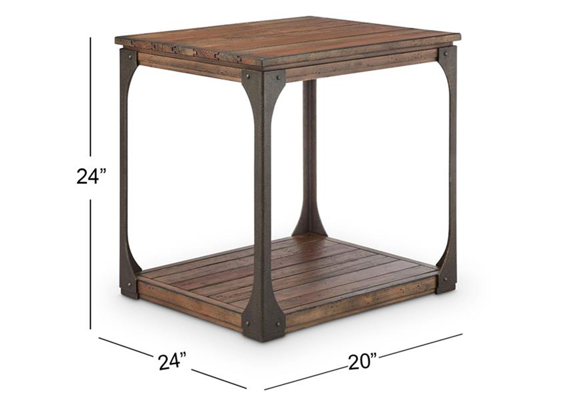 Montgomery Bourbon Rectangular End Table,Magnussen