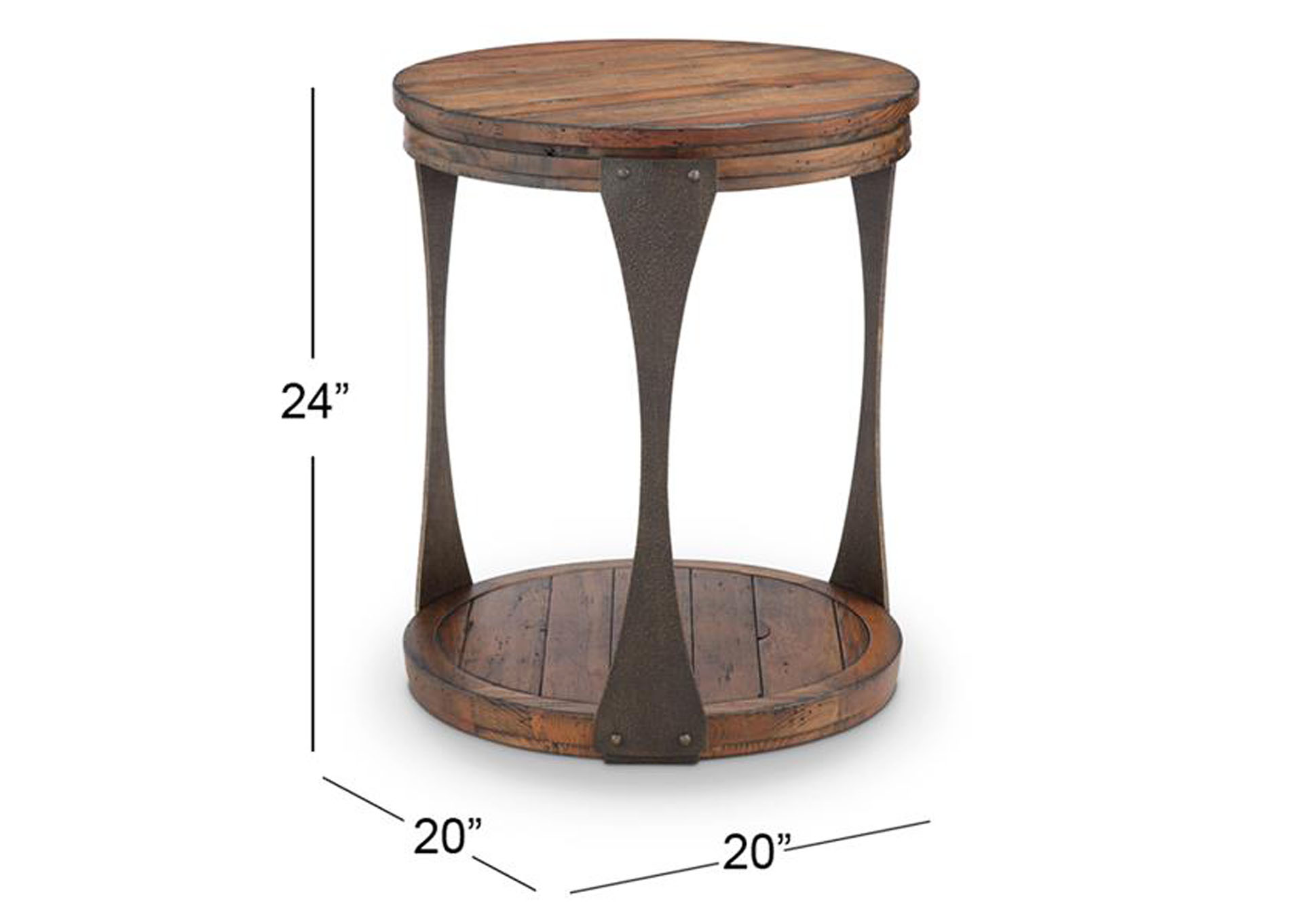 Montgomery Bourbon Round End Table,Magnussen