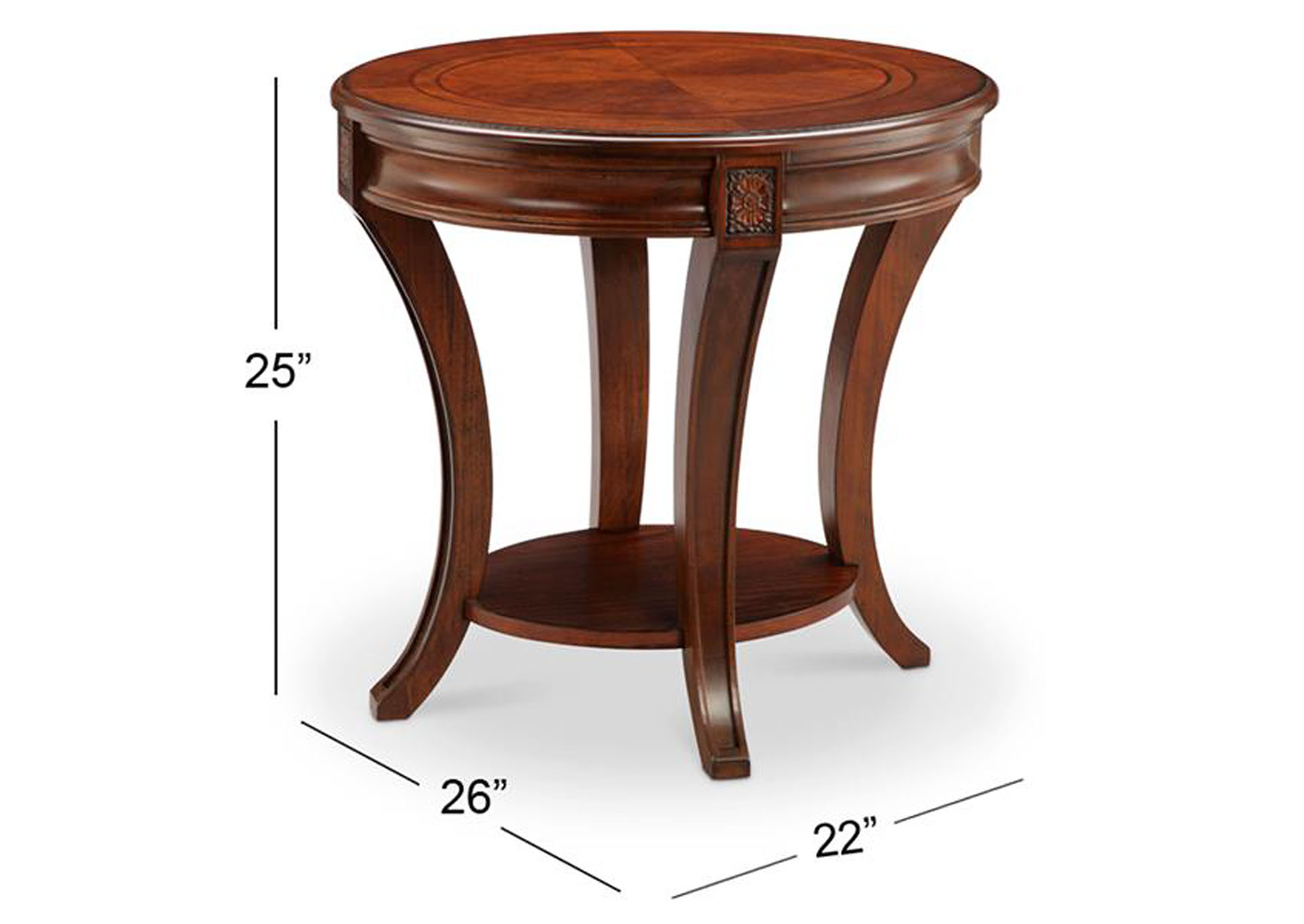 Winslet Cherry Oval End Table,Magnussen