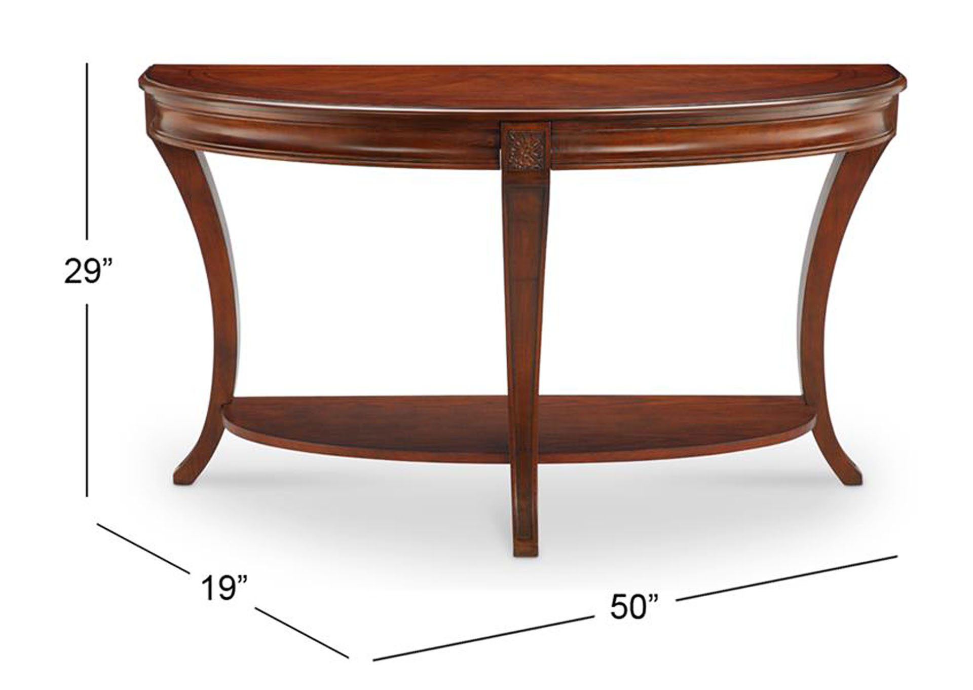 Winslet Cherry Demilune Sofa Table,Magnussen