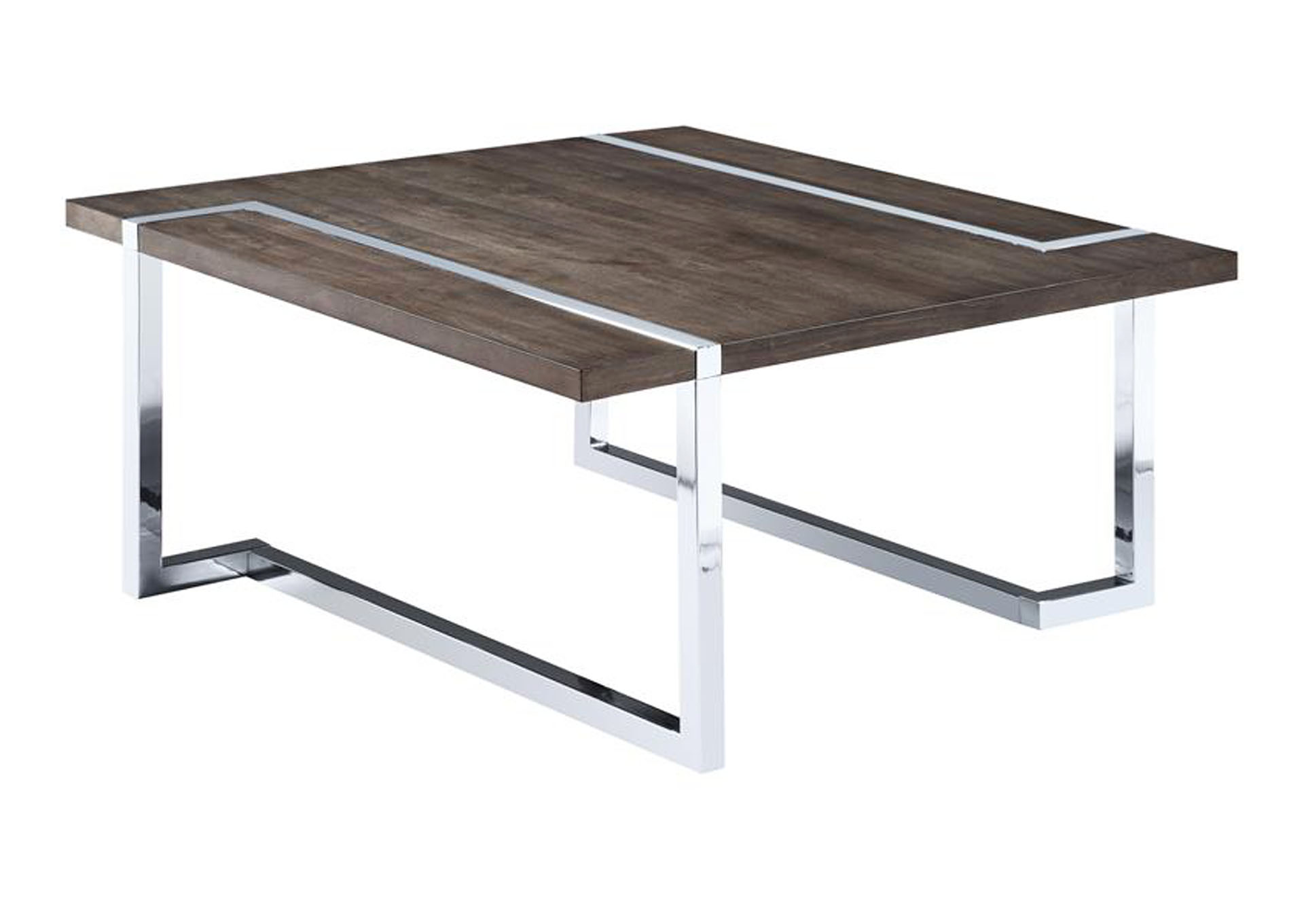 Kieran Brown & Chrome Square Cocktail Table,Magnussen