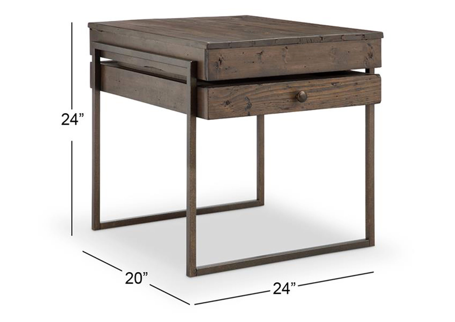 Kirkwood Dark Whiskey Rectangular End Table,Magnussen