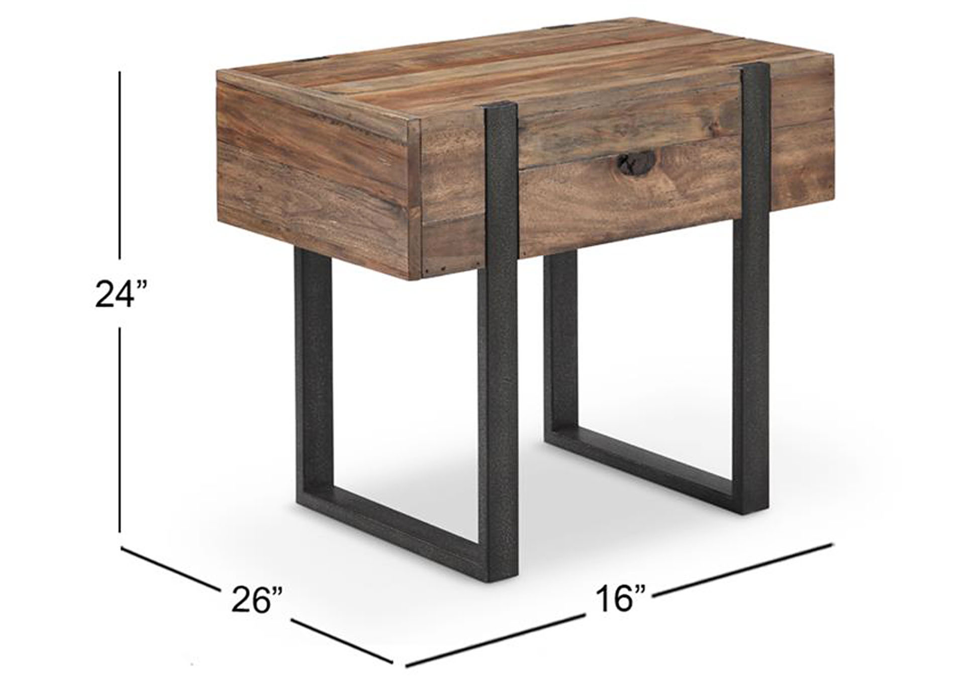 Prescott Rustic Honey Chairside End Table,Magnussen
