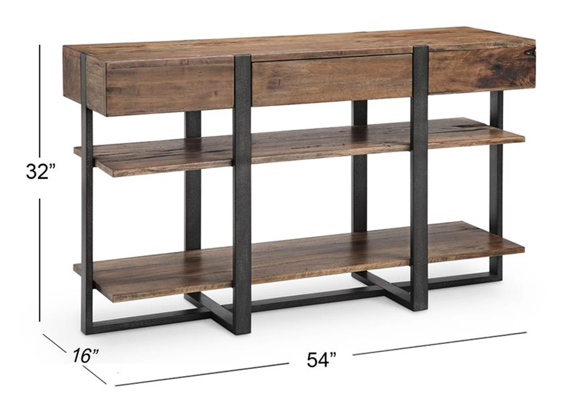 Prescott Rustic Honey Rectangular Sofa Table,Magnussen