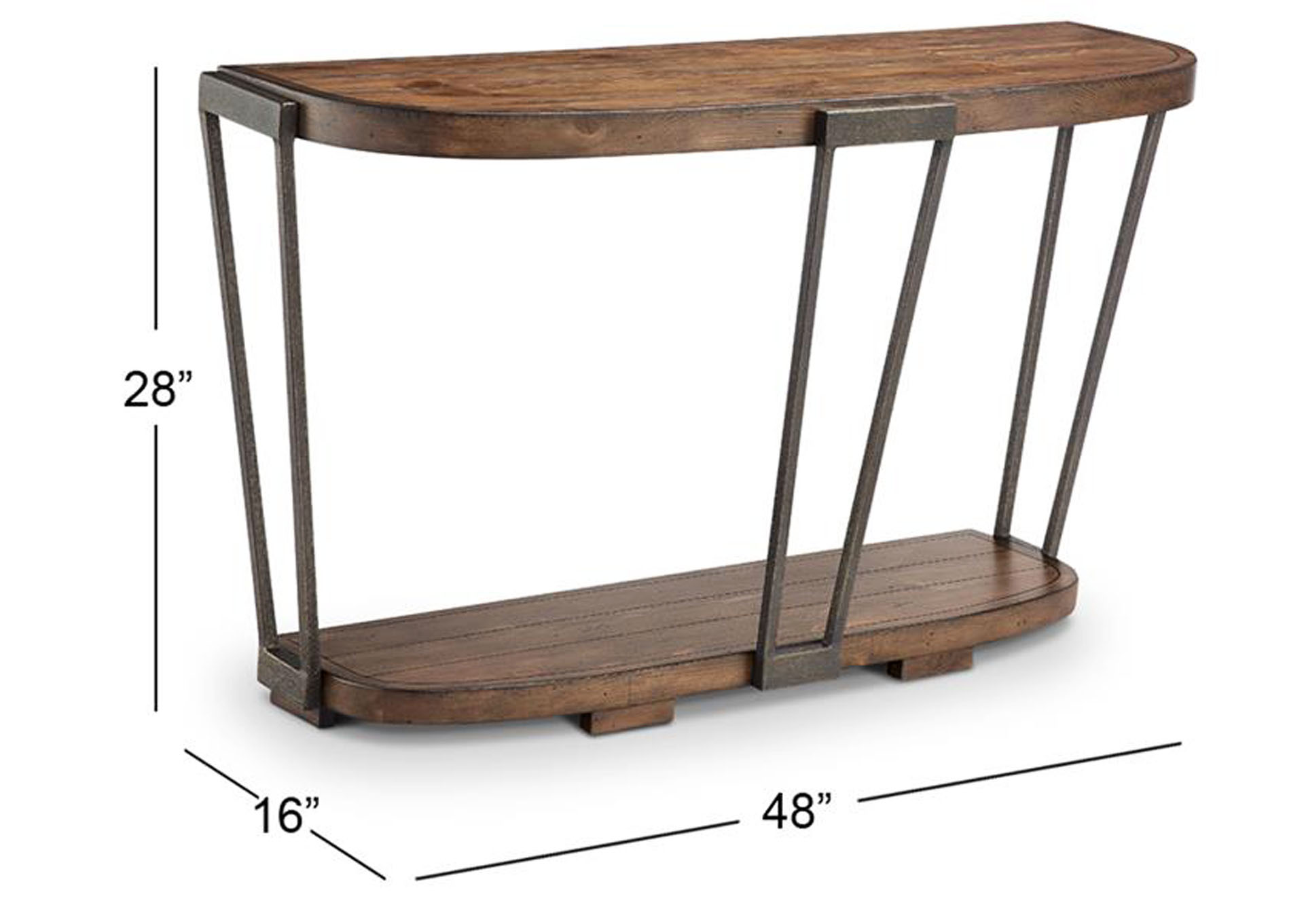 Yukon Bourbon Demilune Sofa Table,Magnussen