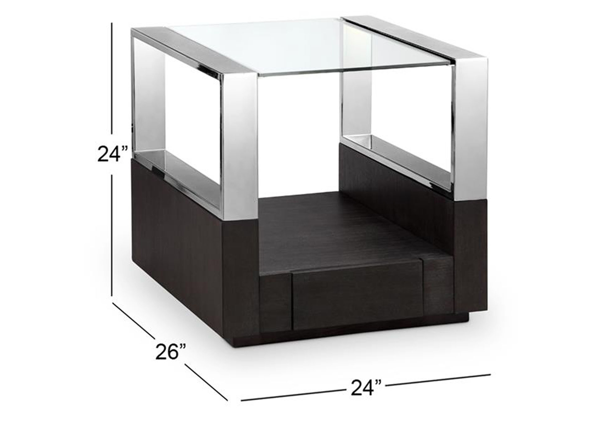 Revere Graphite Rectangular End Table,Magnussen