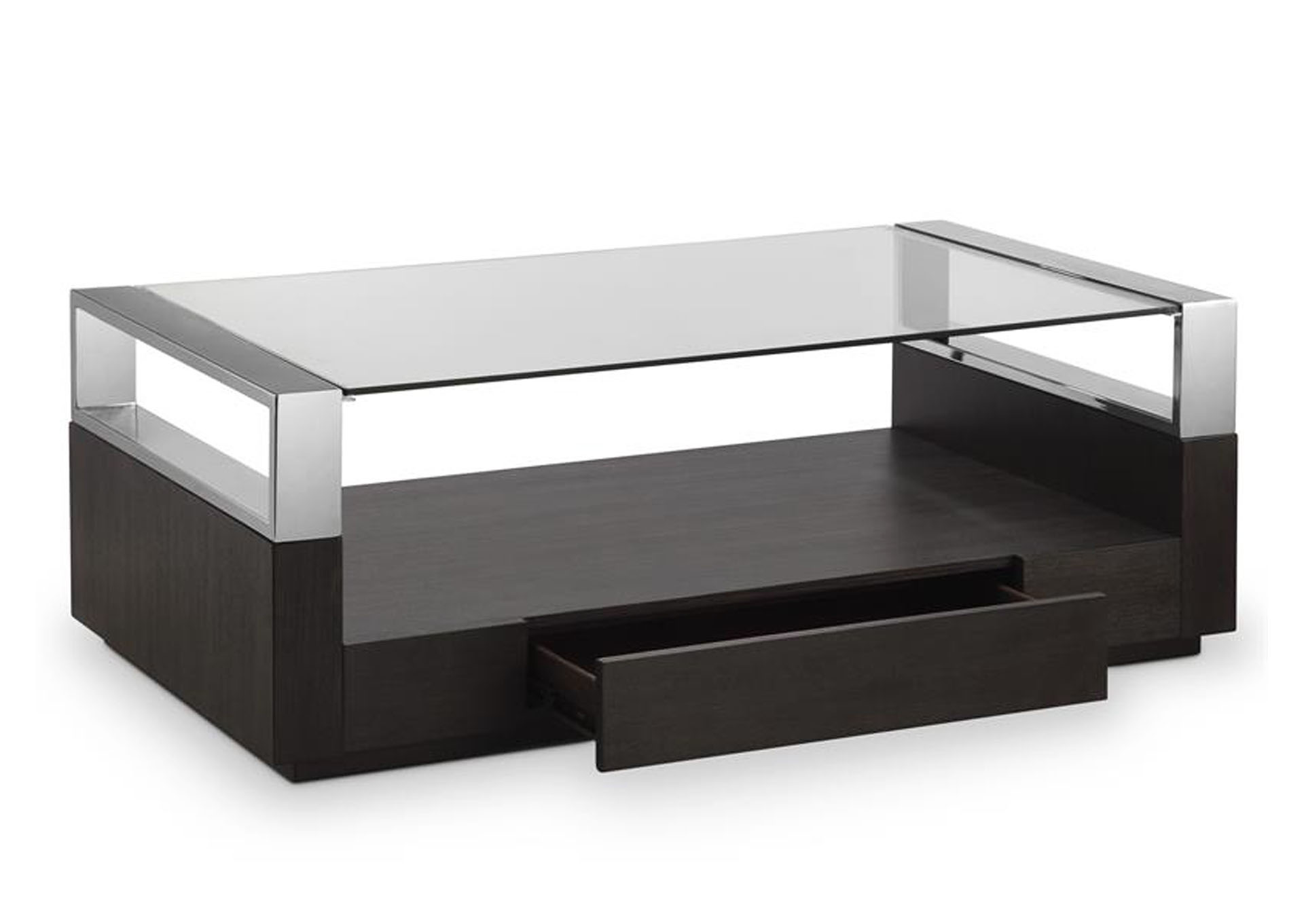 Revere Graphite Rectangular Cocktail Table w/Casters,Magnussen