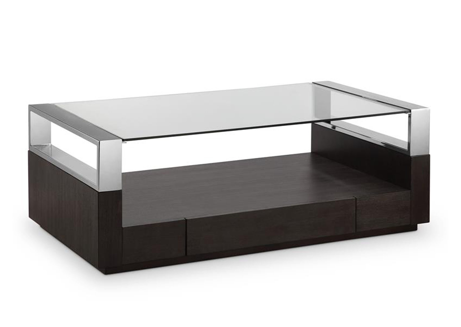 Revere Graphite Rectangular Cocktail Table w/Casters,Magnussen