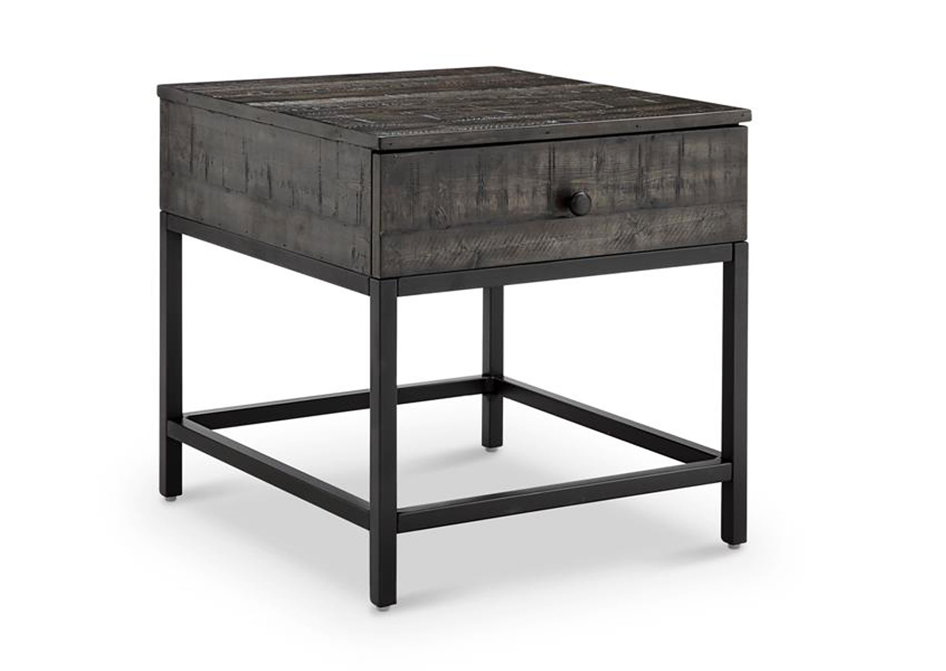 Parker Matte Black Rectangular End Table,Magnussen