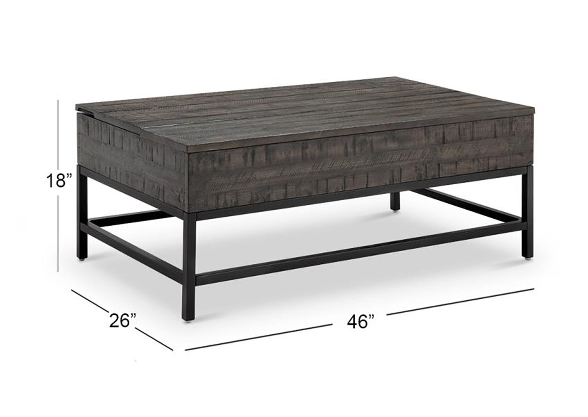 Parker Matte Black Lift Top Cocktail Table,Magnussen