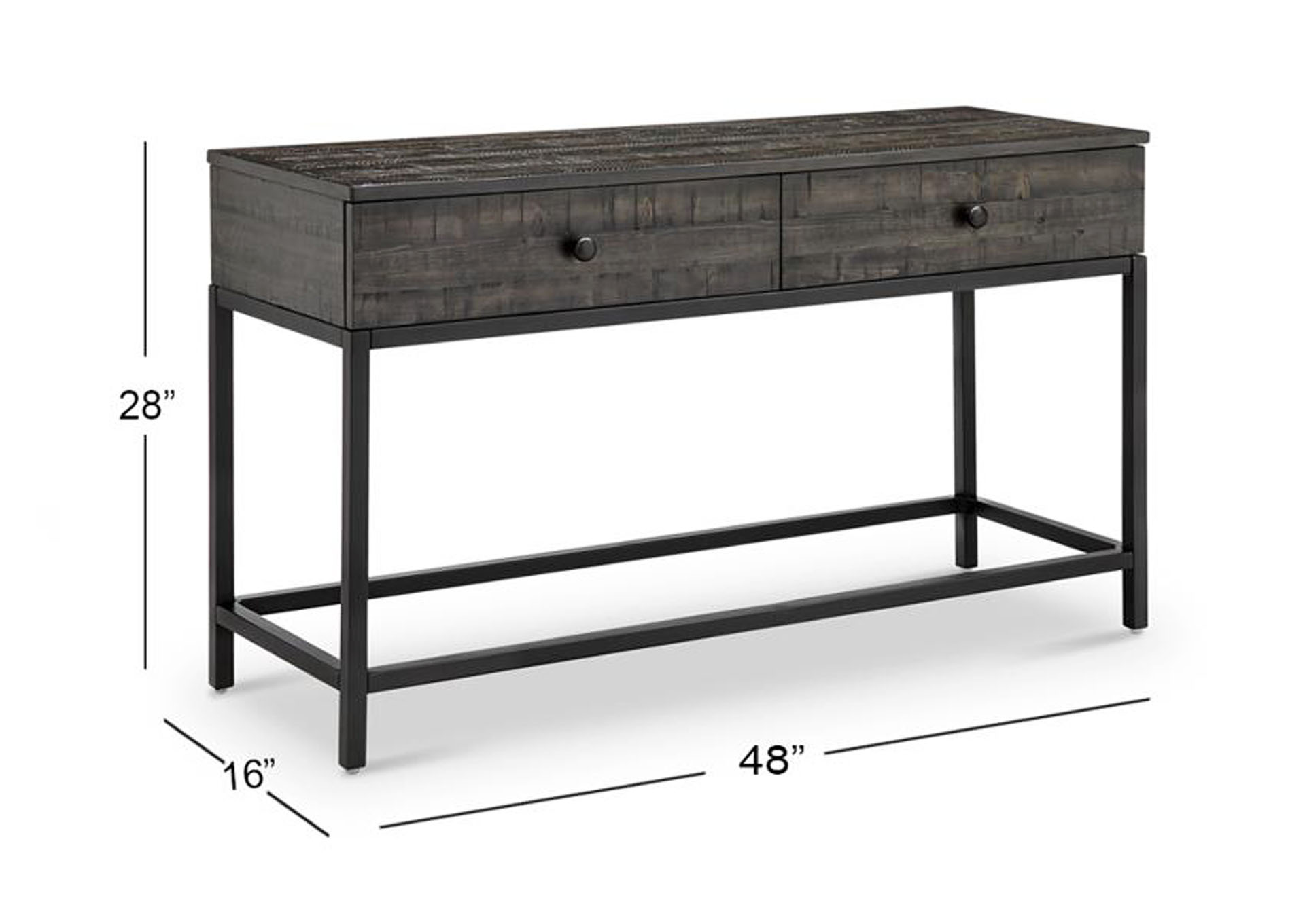 Parker Matte Black Rectangular Sofa Table,Magnussen
