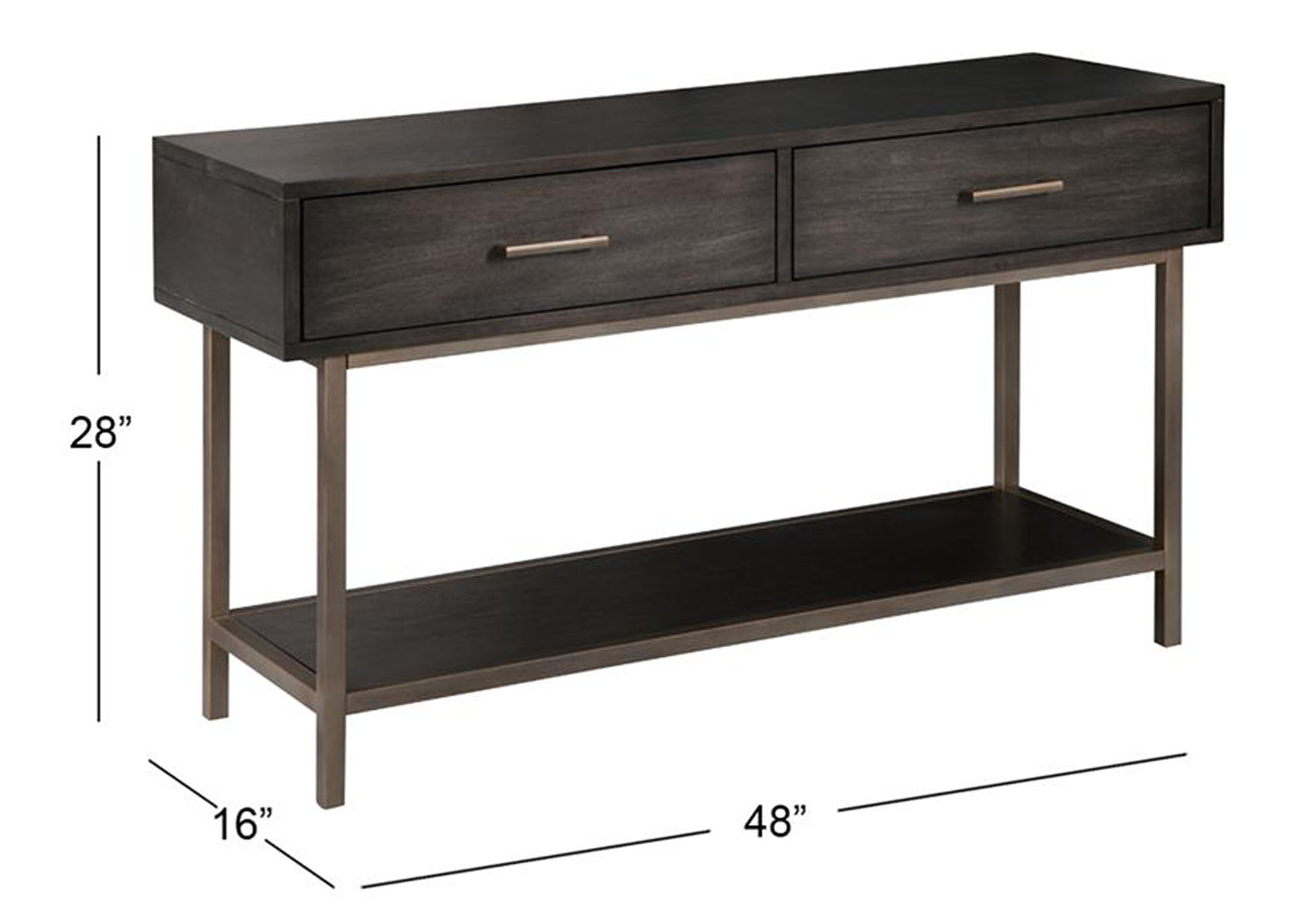Fulton Smoke Anthracite Rectangular Sofa Table,Magnussen