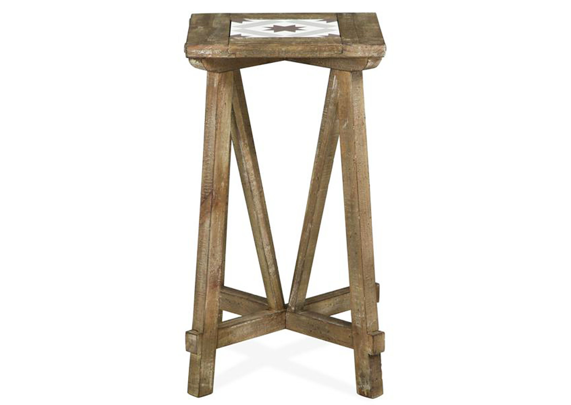 Bluff Heights Weathered Nutmeg Square End Table,Magnussen