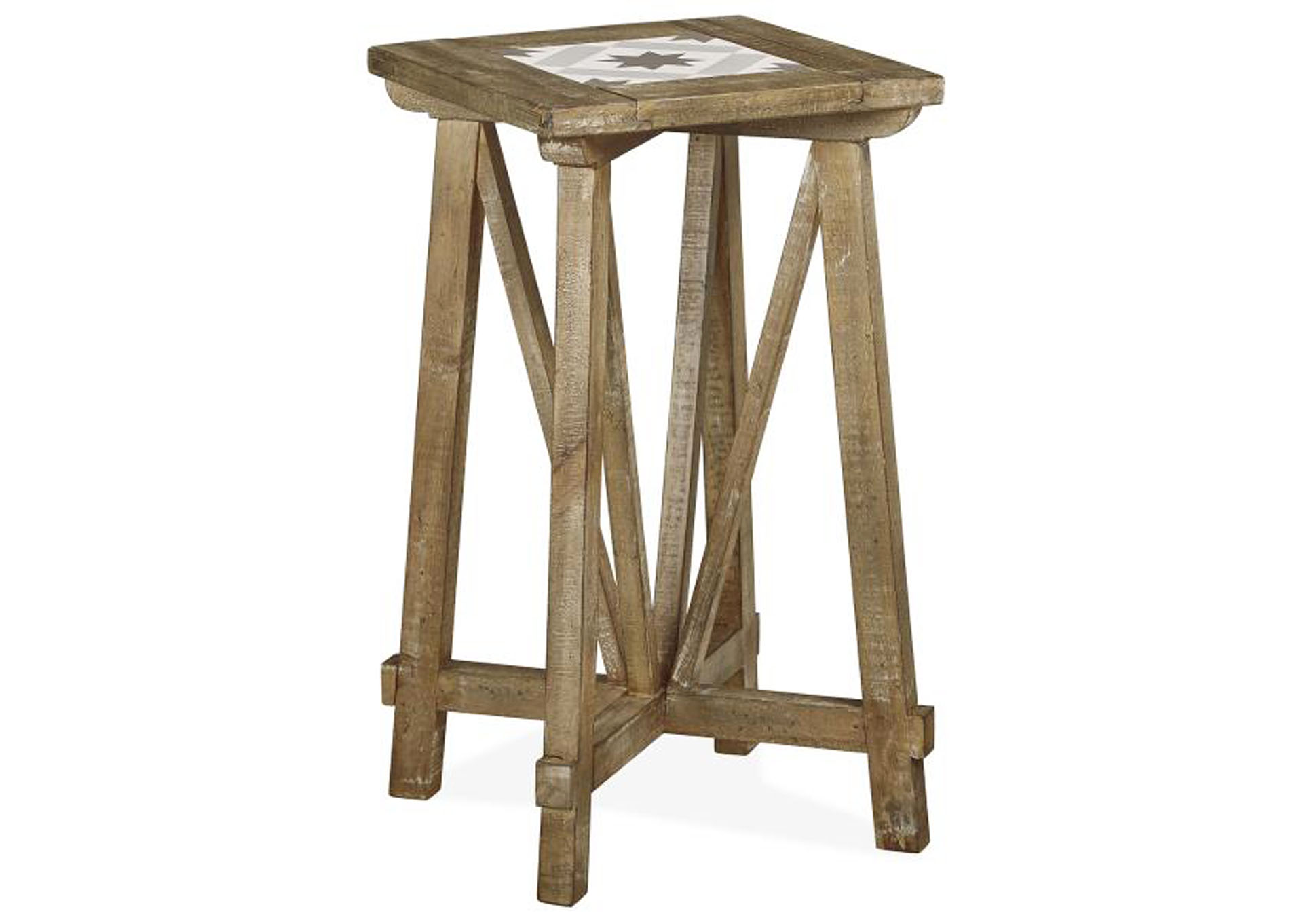 Bluff Heights Weathered Nutmeg Square End Table,Magnussen